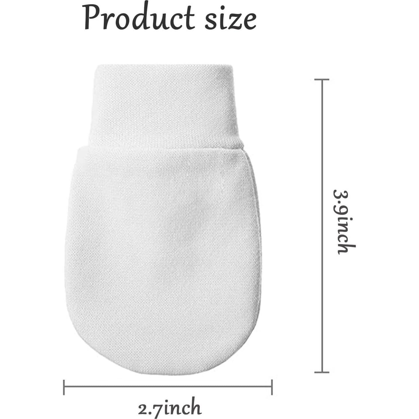 Manoplas para Bebé 6 Pares Algodón Sin Rasguños 0-6 Meses