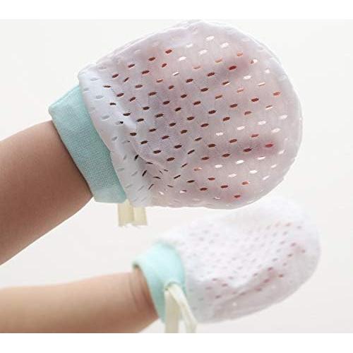 Guantes de Algodón para Bebés 8 Pares Transpirables Ajustables