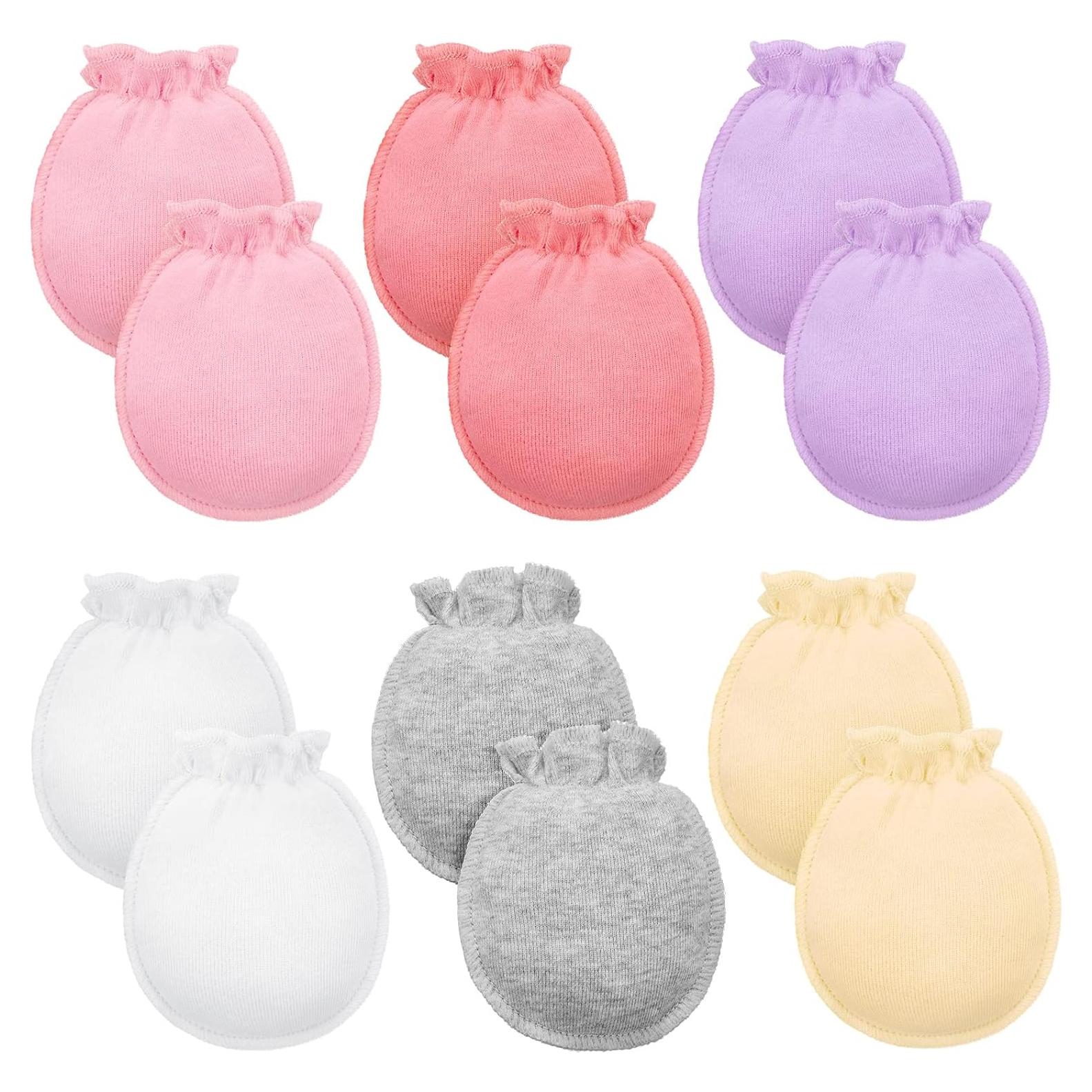 Manoplas para Bebés Syhood 6 Pares Algodón 0-6 Meses