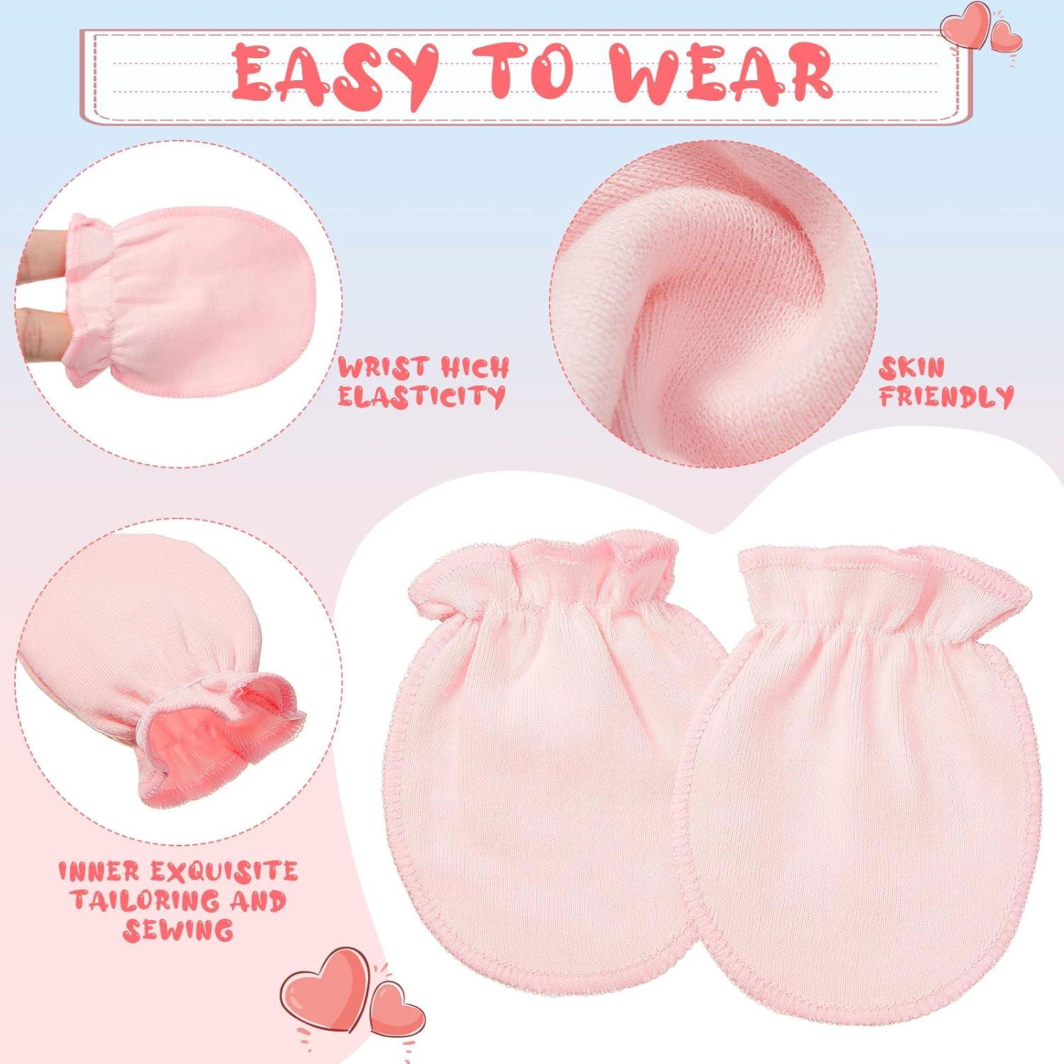 Manoplas para Bebés Syhood 6 Pares Algodón 0-6 Meses