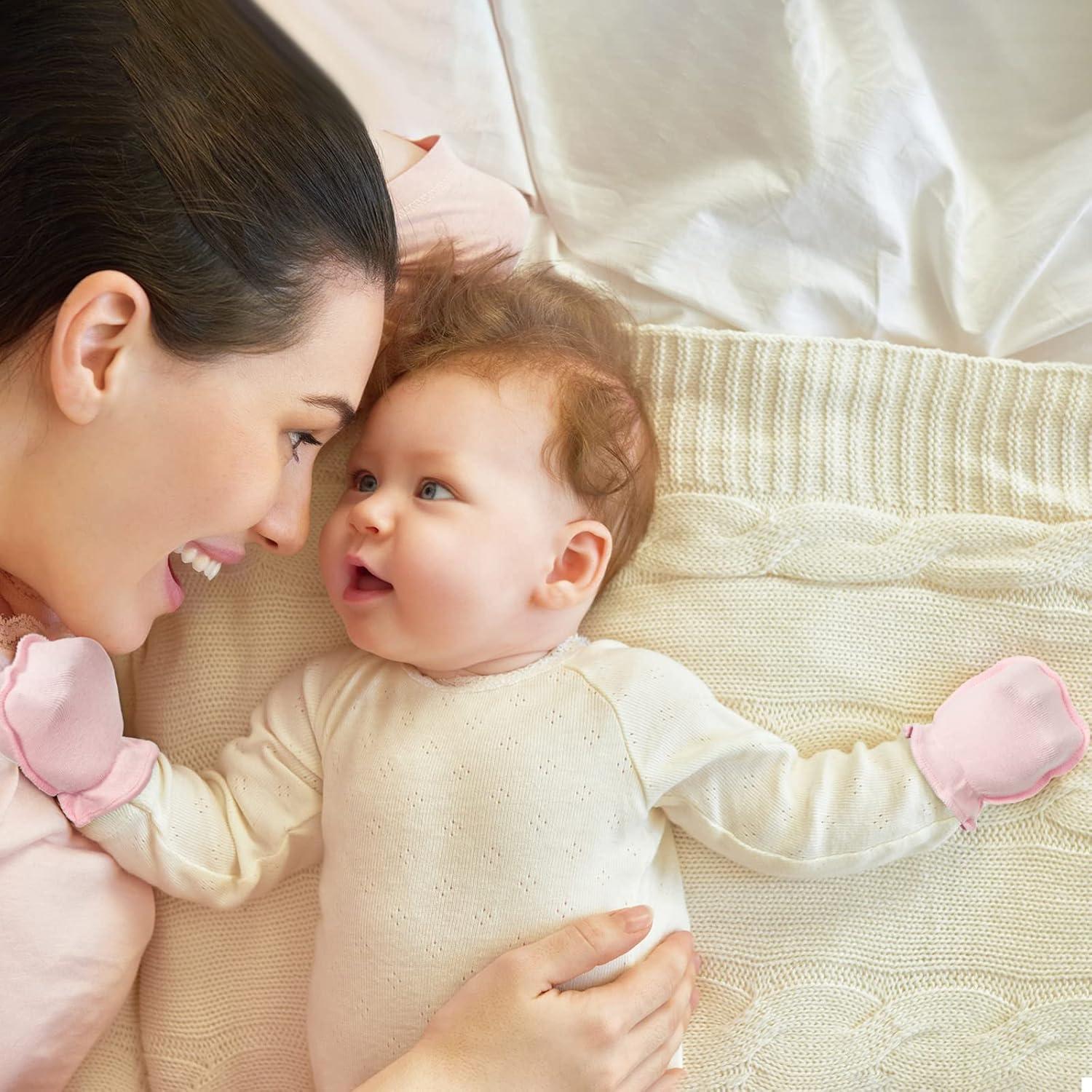 Manoplas para Bebés Syhood 6 Pares Algodón 0-6 Meses