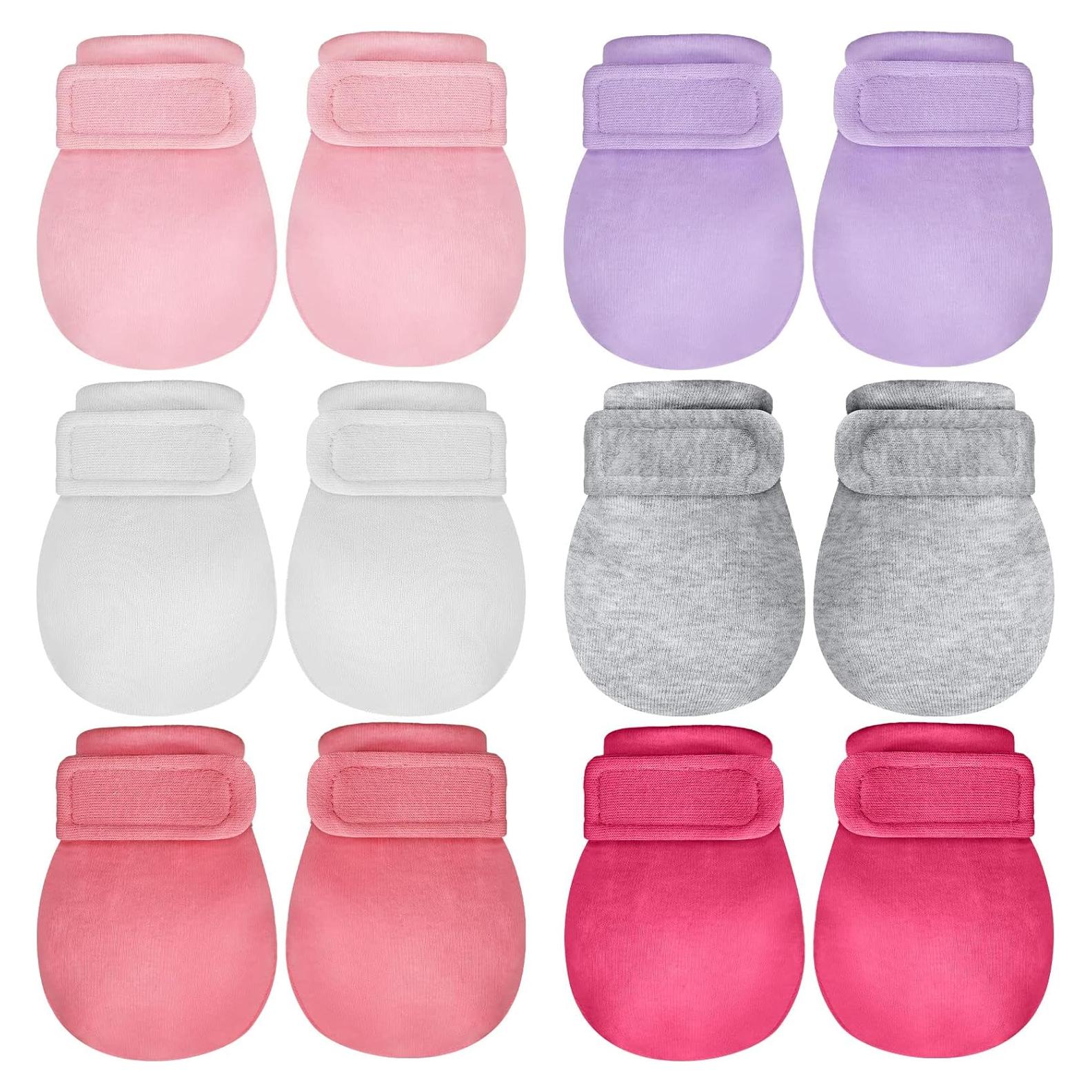 Manoplas Ajustables para Bebés Newcotte - 6 Pares de Algodón