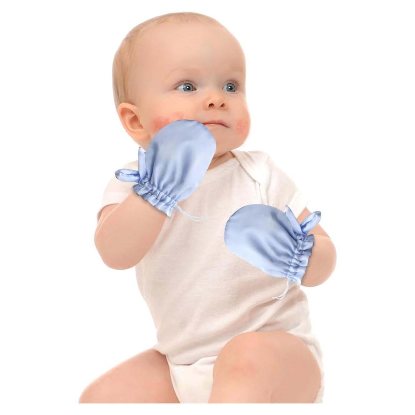 Mitones de Satén Antirrasguños Pinklilycare para Bebés 6-24 meses