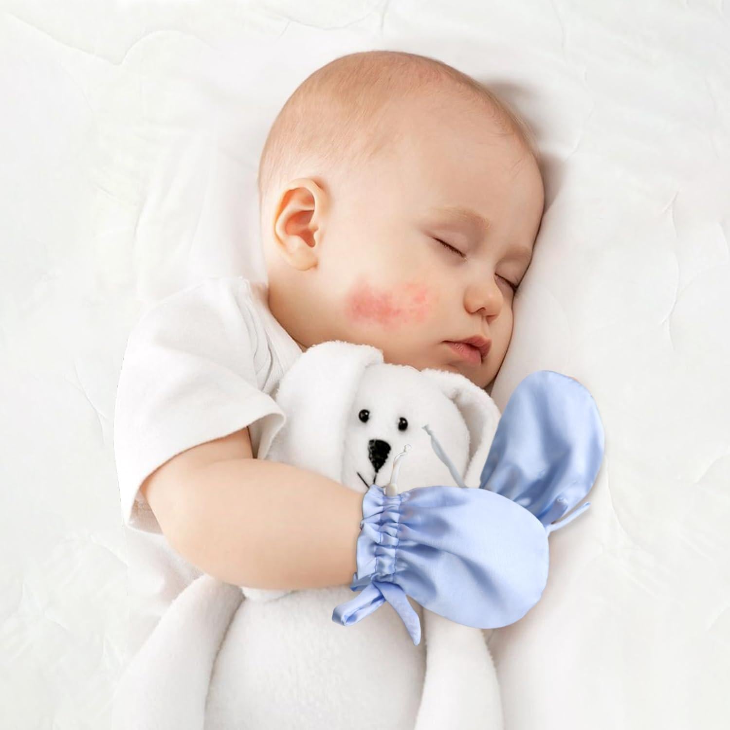 Mitones de Satén Antirrasguños Pinklilycare para Bebés 6-24 meses