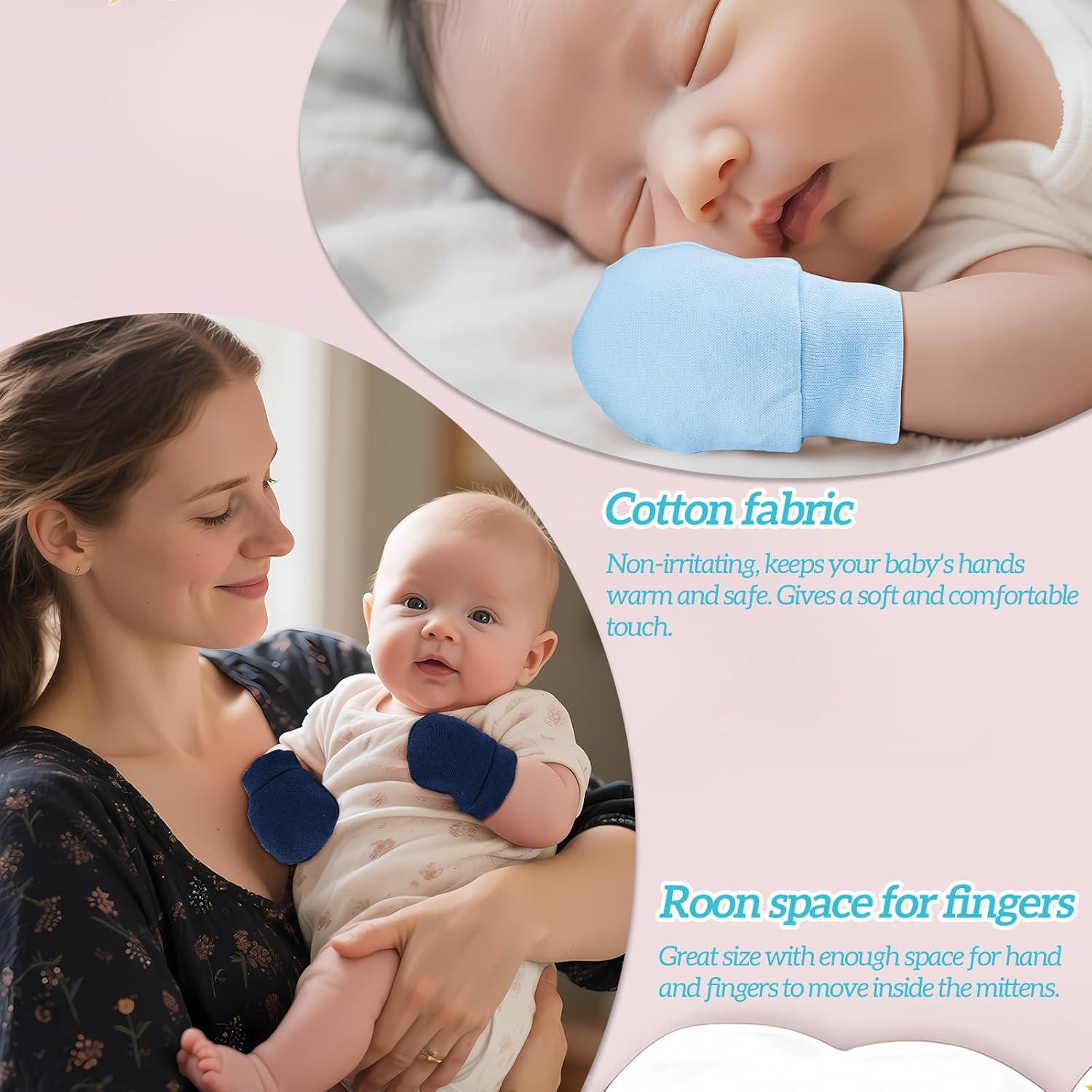 Mitones para Bebés Sin Rasguños 0-6 Meses - 6 Pares