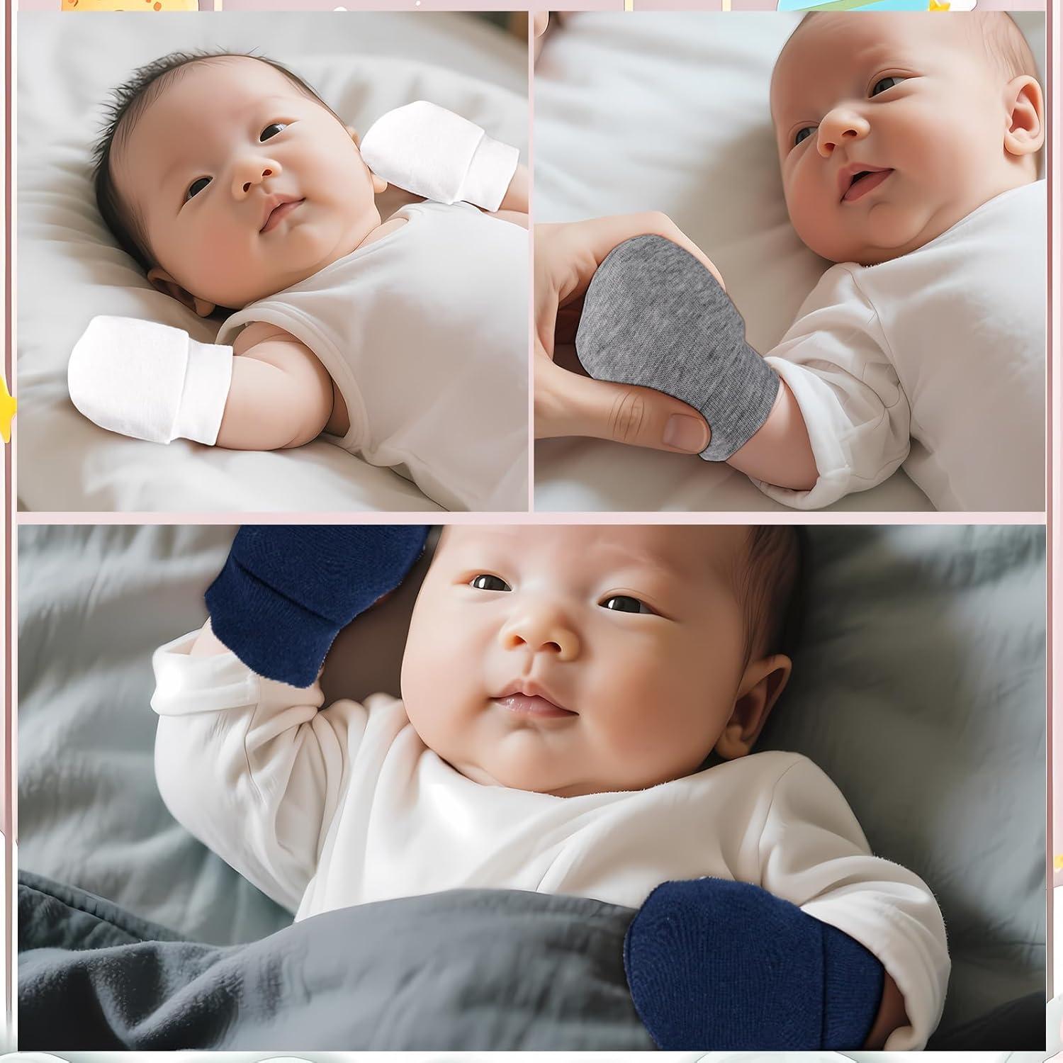 Mitones para Bebés Sin Rasguños 0-6 Meses - 6 Pares