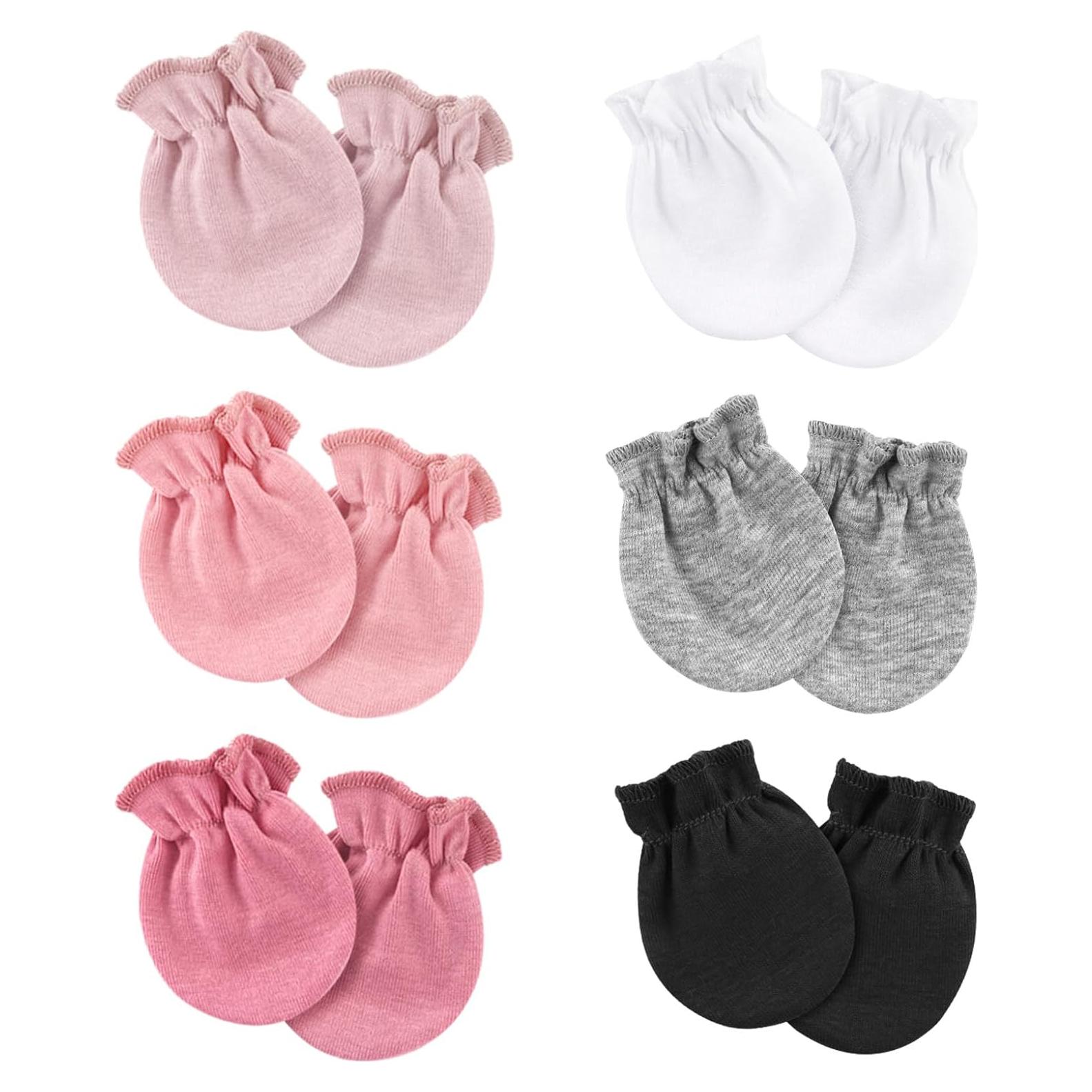 Manoplas de Algodón Orgánico para Bebés 0-6 Meses AQOKKA