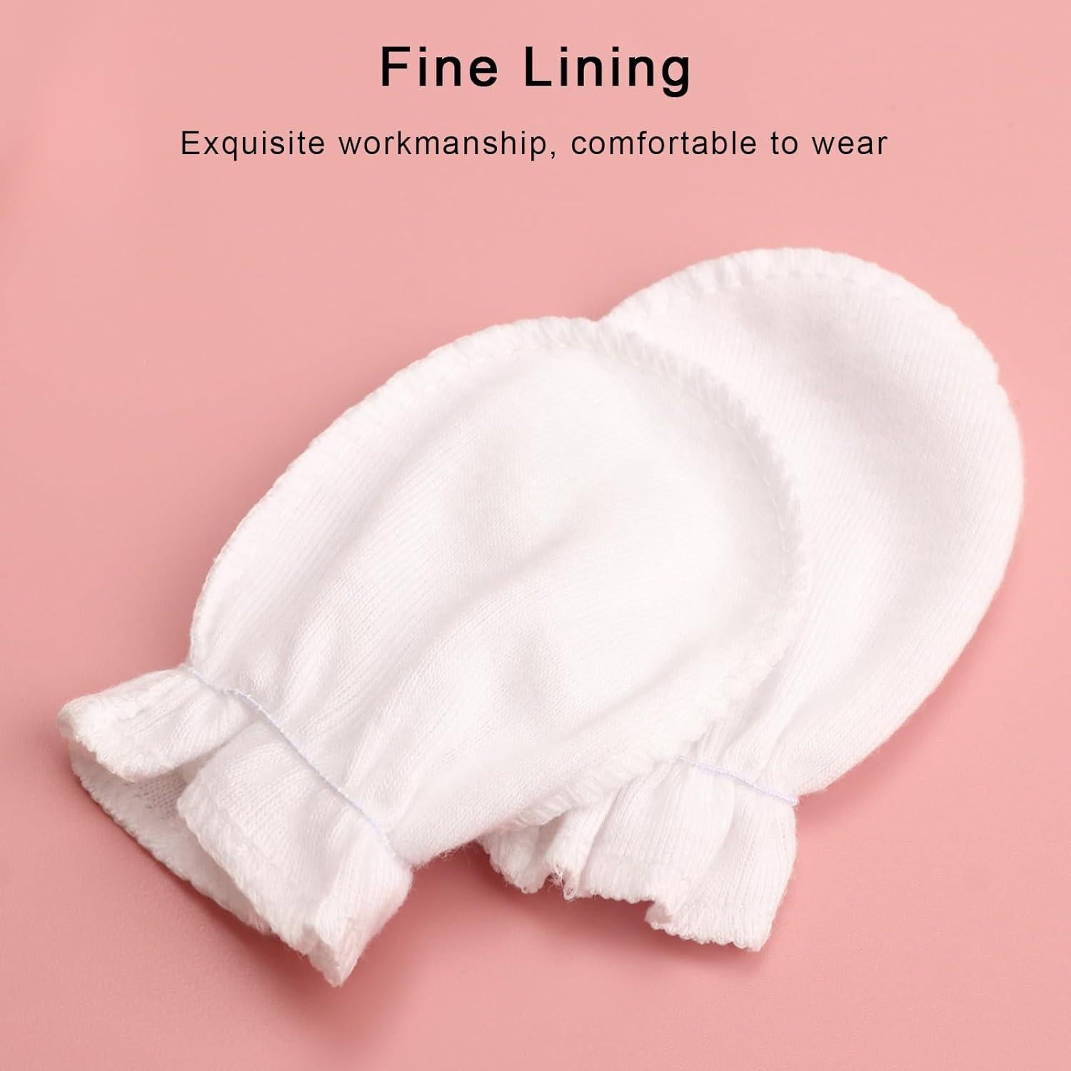 Manoplas de Algodón Orgánico para Bebés 0-6 Meses AQOKKA