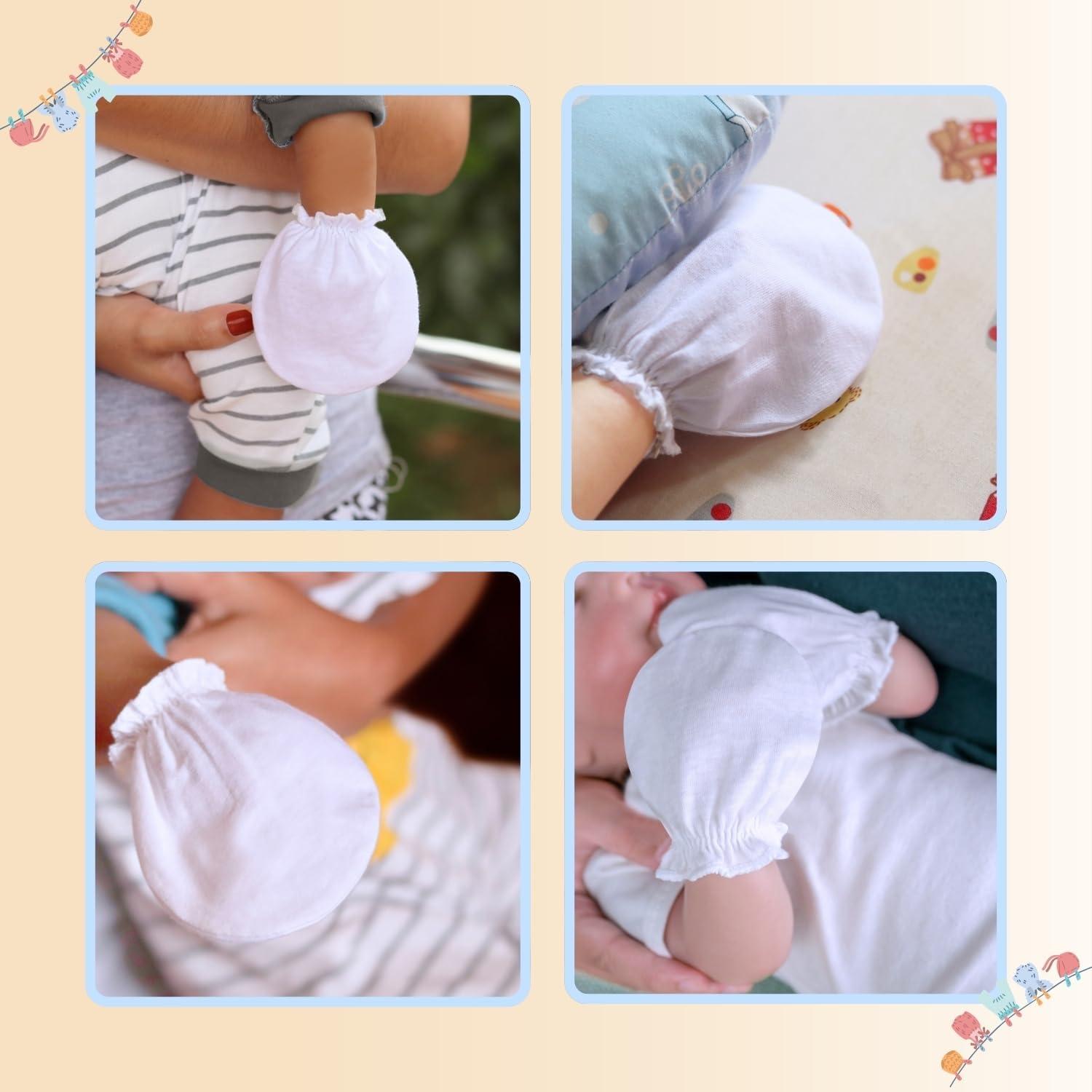Guantes de Algodón RATIVE para Bebés 0-6 Meses - 6 Pares
