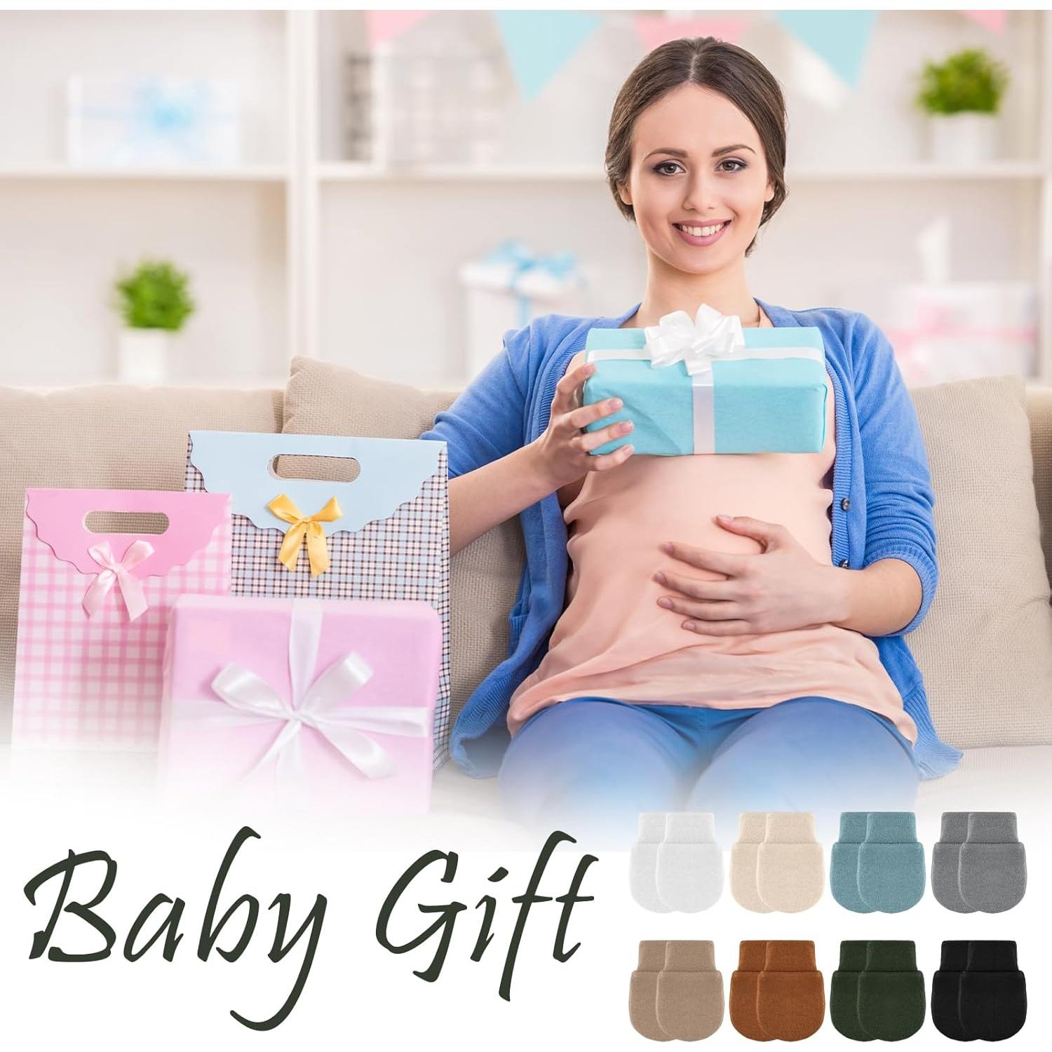 Cuffbow 16 Pares de Manoplas para Bebés 0-6 Meses Algodón