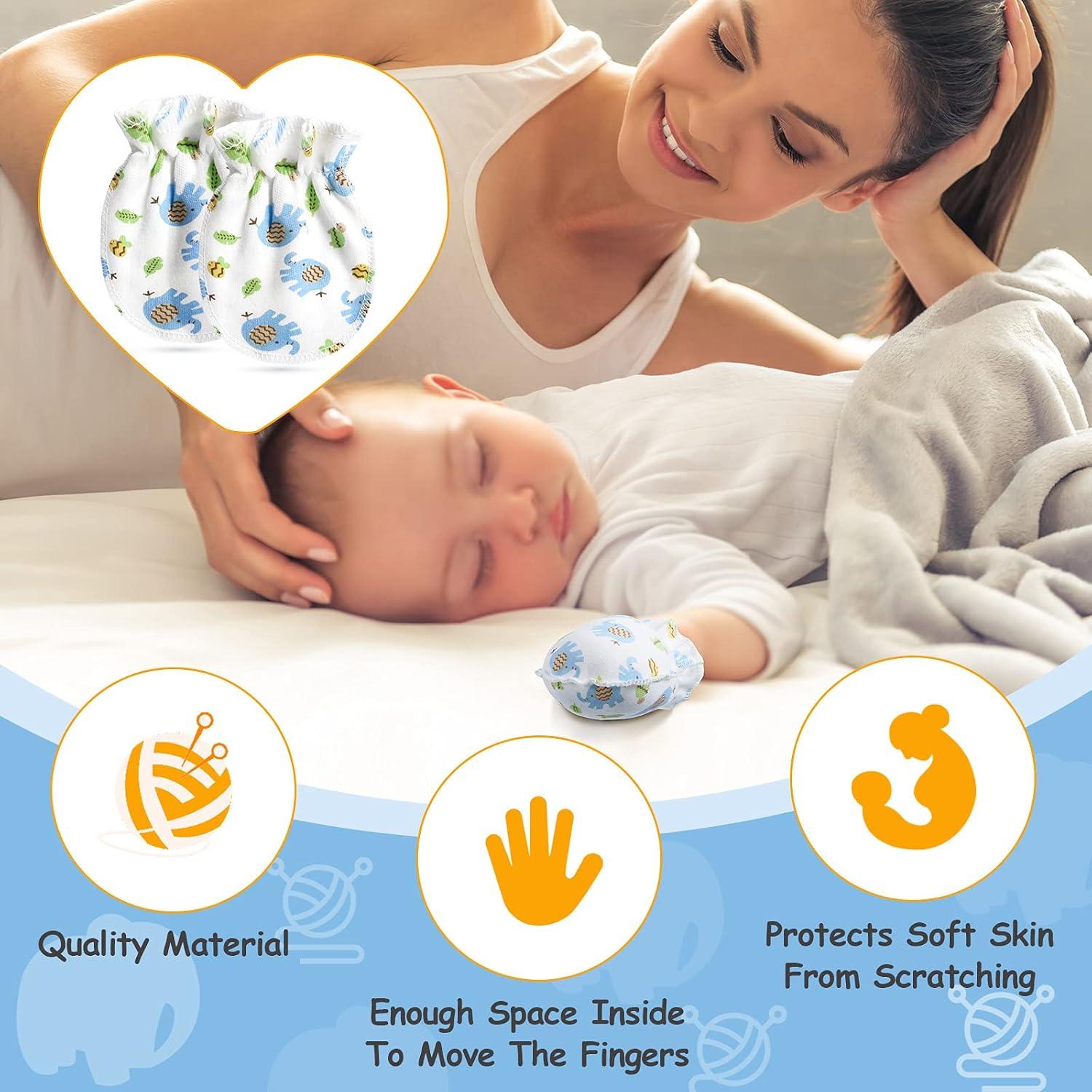 Guantes para Bebés Geyoga 24 Pares Sin Rasguños 0-6 Meses