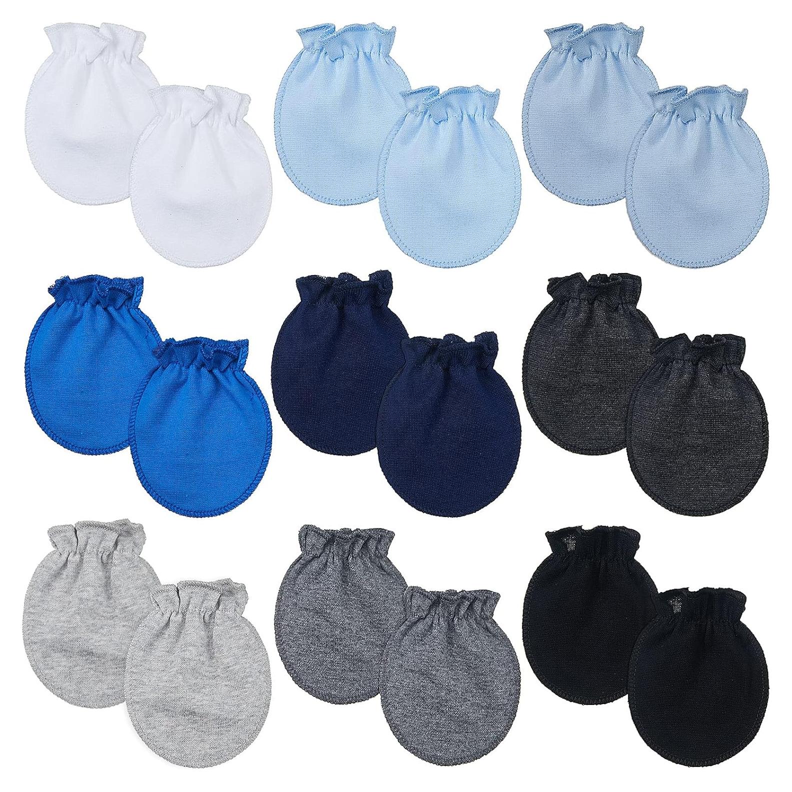9 Pares de Manoplas para Bebés Algodón 0-6 Meses Sin Rasguños