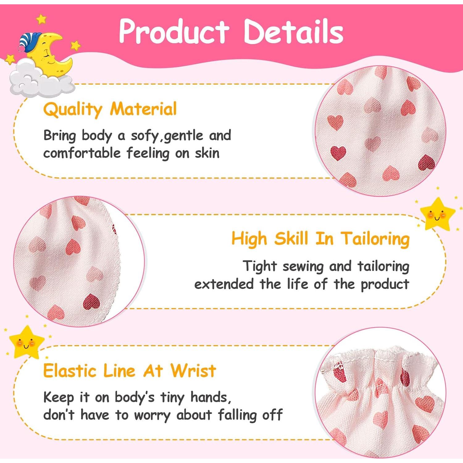 Geyoga 40 Pares Manoplas Bebé Recién Nacido Sin Rasguños