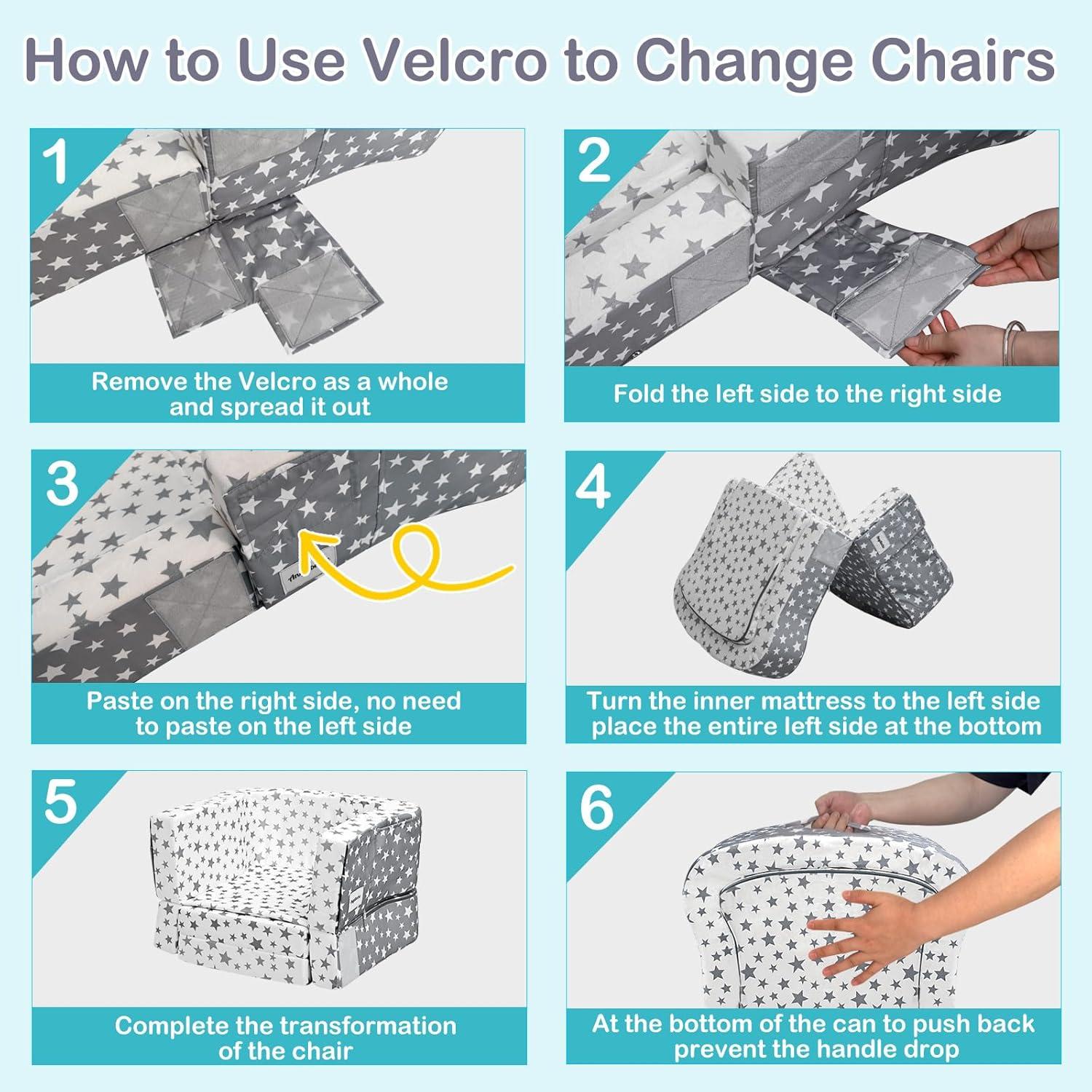 Cama de viaje 2 en 1 para niños Terciopelo y Oxford 114x56cm