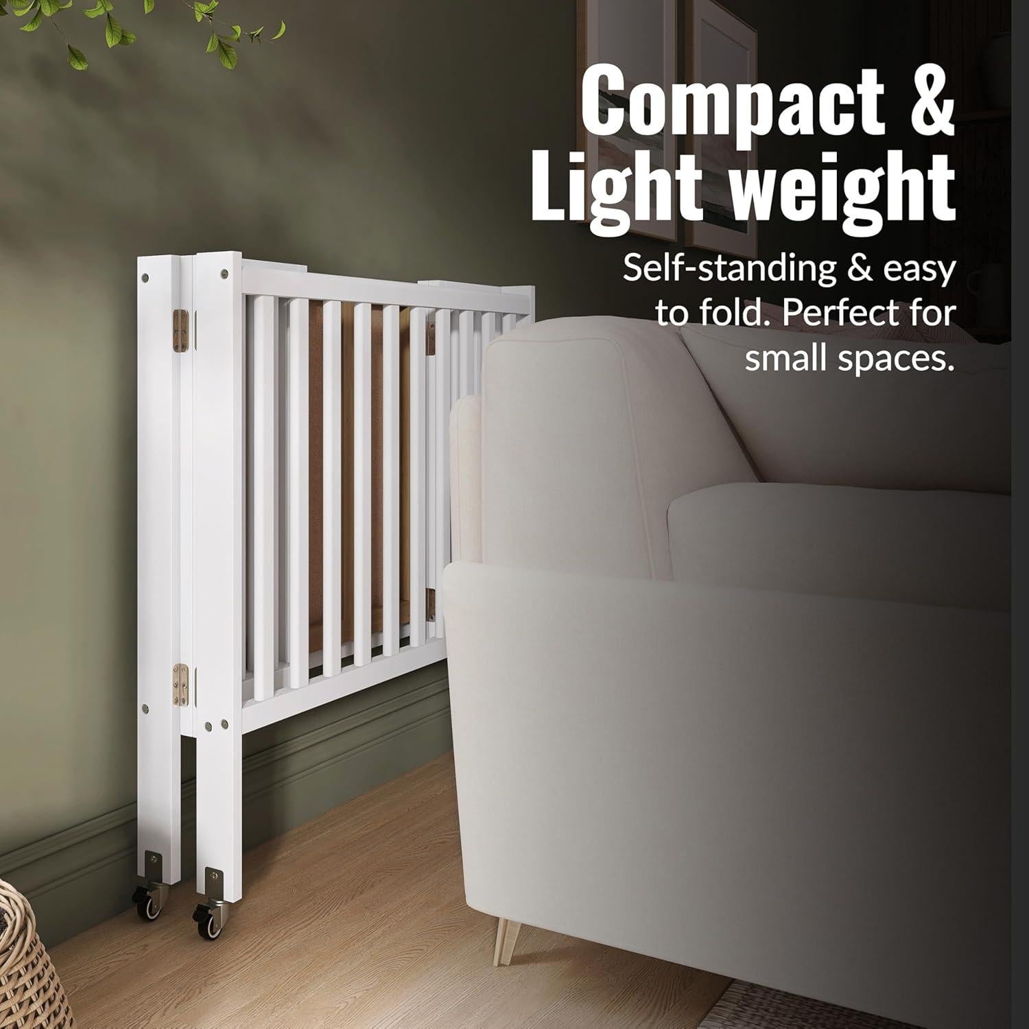 Cuna Plegable Dream On Me Jett Blanca, Ligera y Portátil