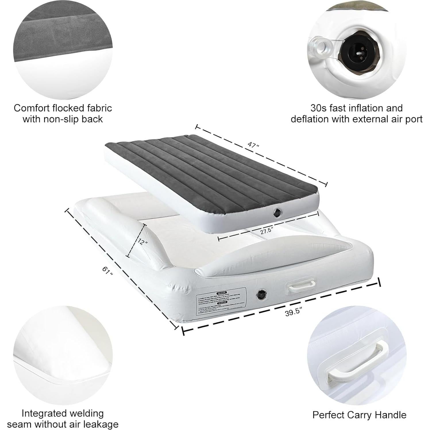 Cama Inflable para Niños RAUMRIGGE JS0349 152x100cm Gris