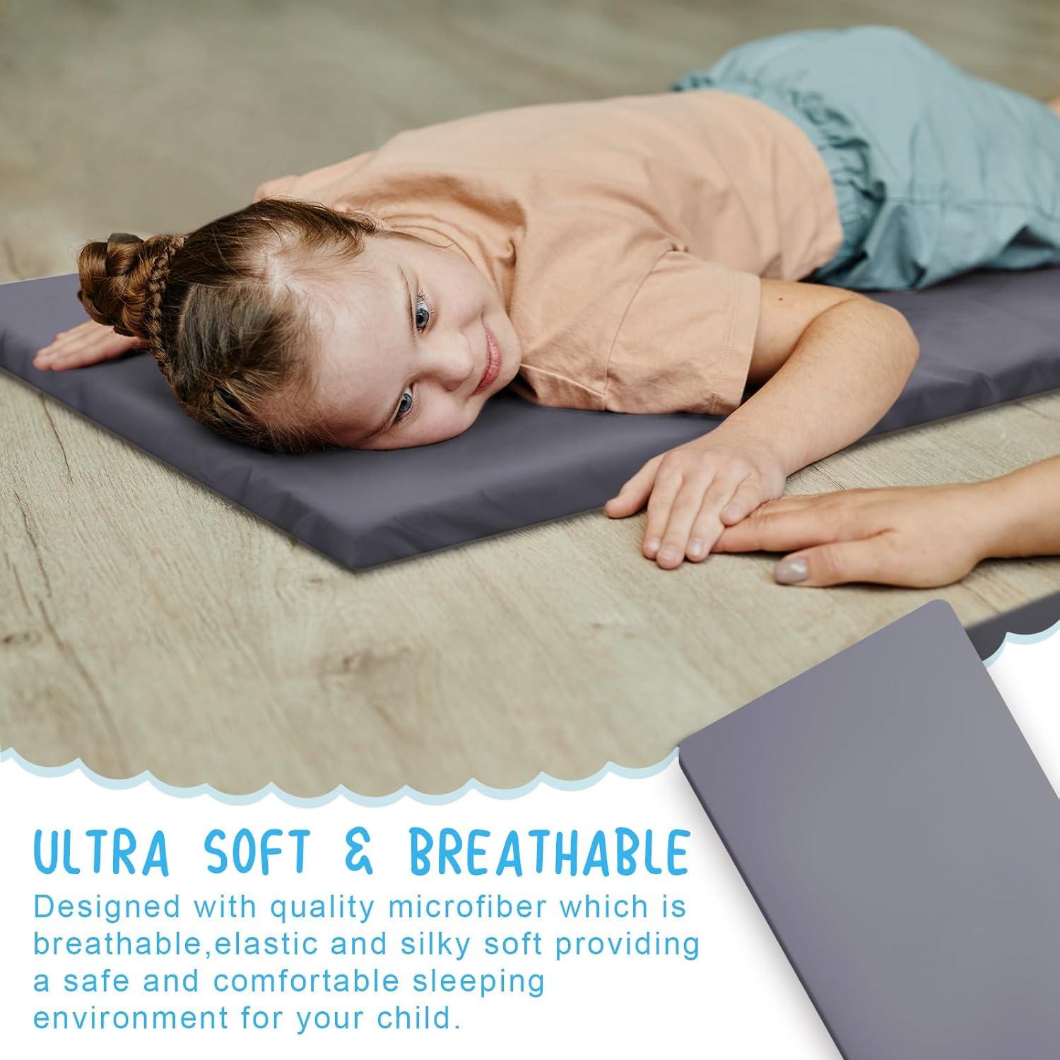 12 Sábanas Ajustadas para Cunas VitalCozy 122x60 cm Gris