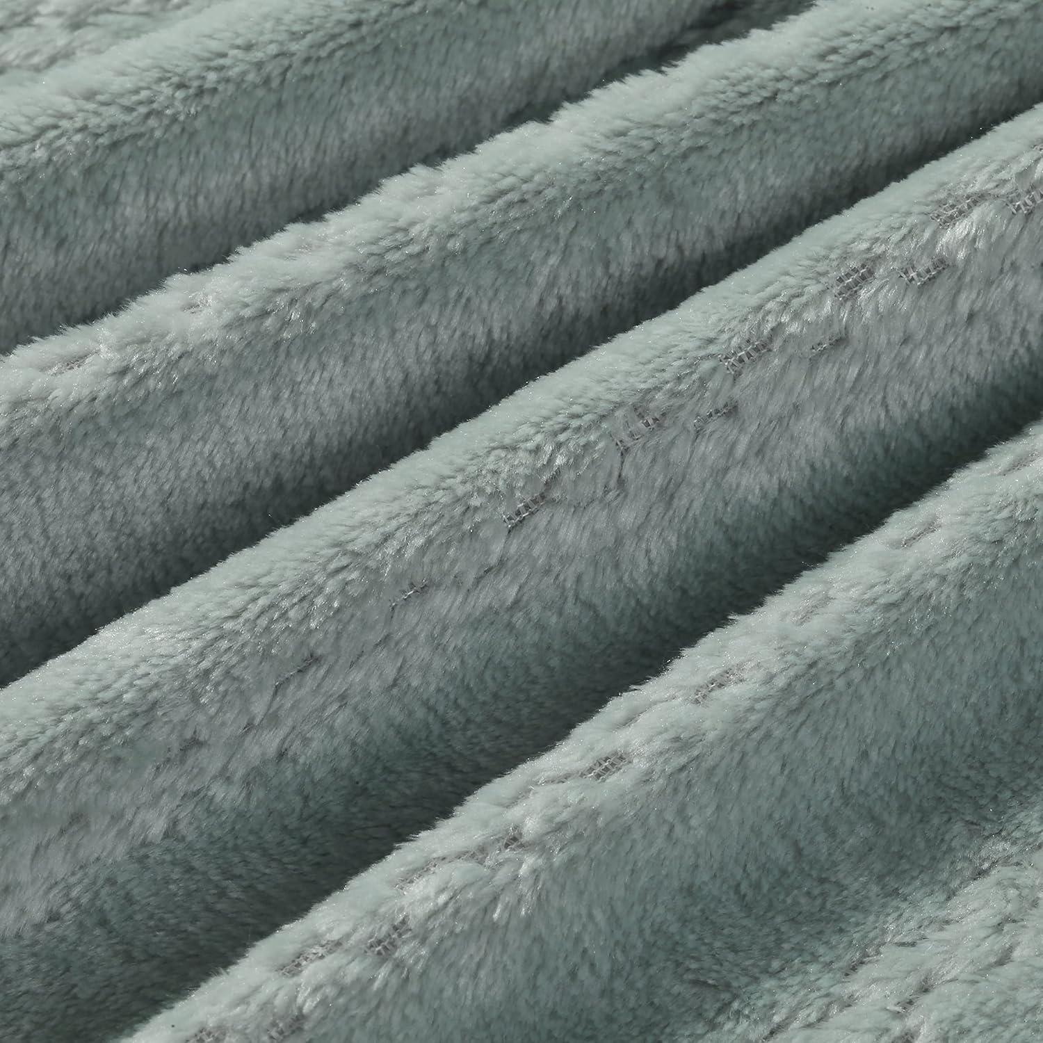 Manta Ligera Acogedora CREVENT 76x102 cm para Bebés Gris Claro