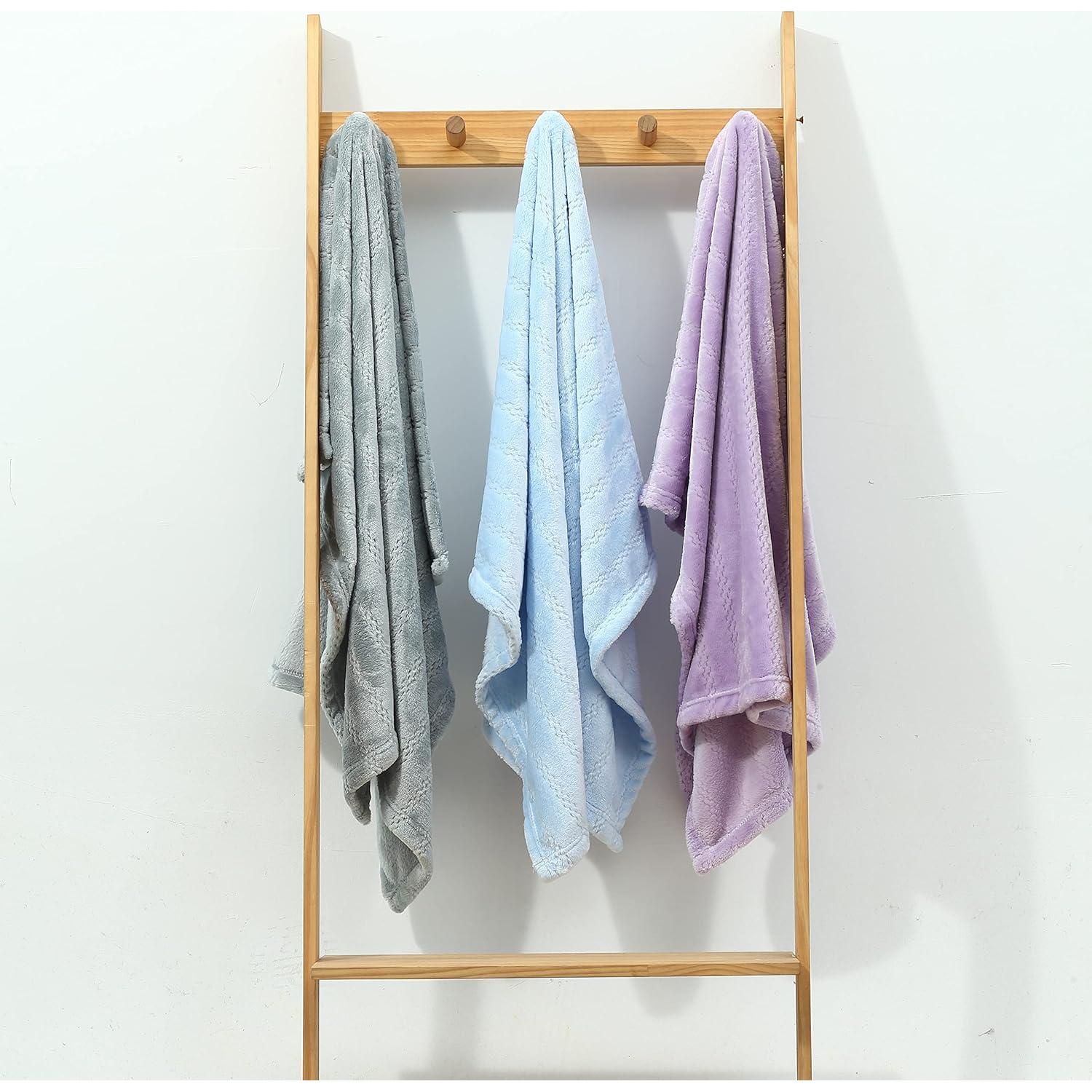 Manta Ligera Acogedora CREVENT 76x102 cm para Bebés Gris Claro