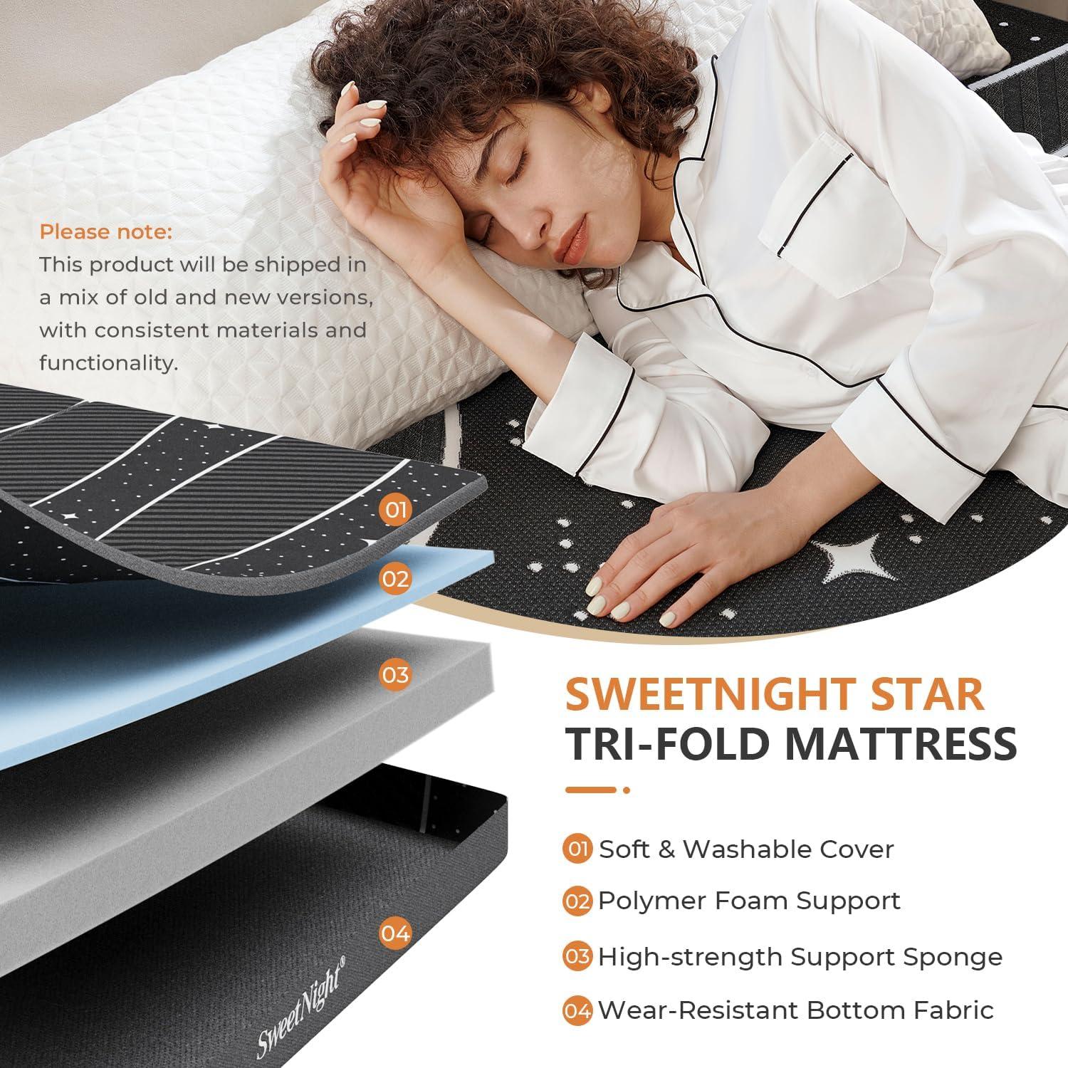 Colchón Plegable Sweetnight 10 cm Espuma Doble para Camping