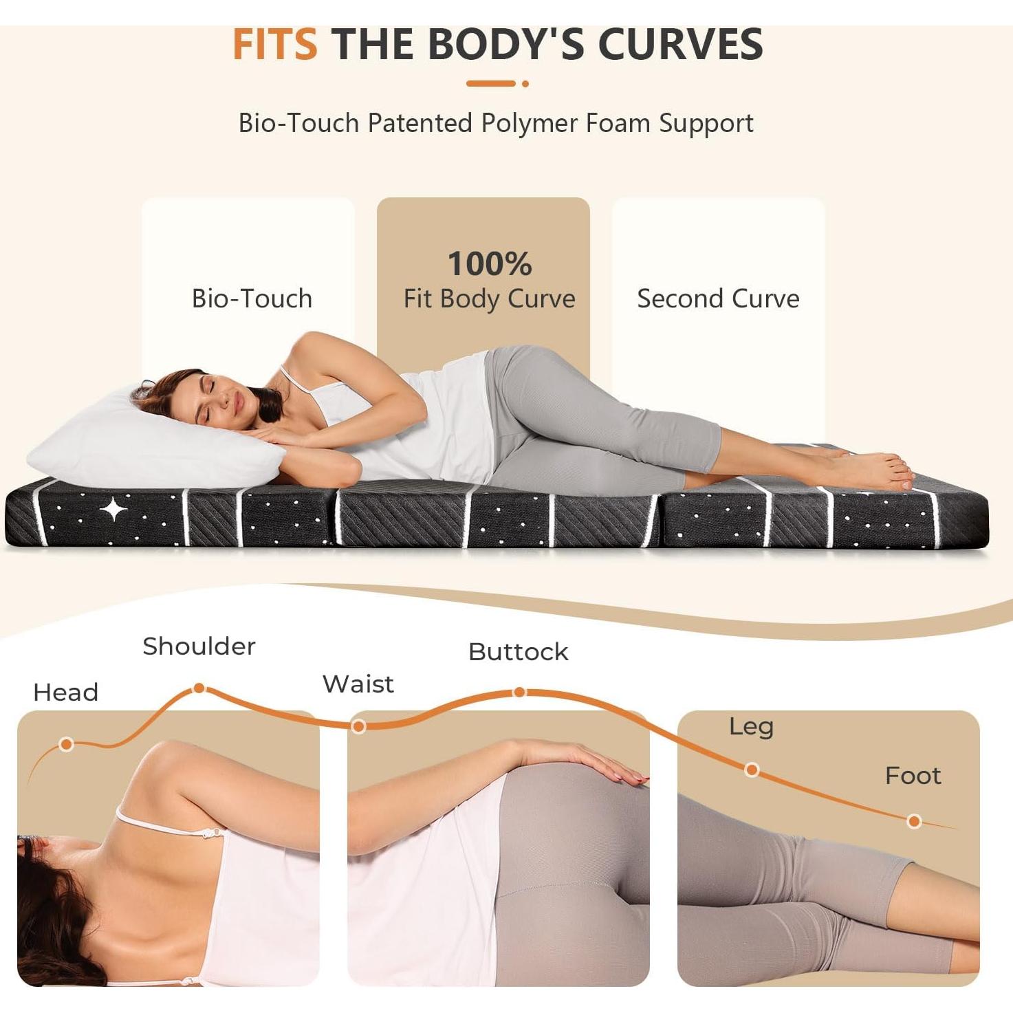 Colchón Plegable Sweetnight 10 cm Espuma Doble para Camping