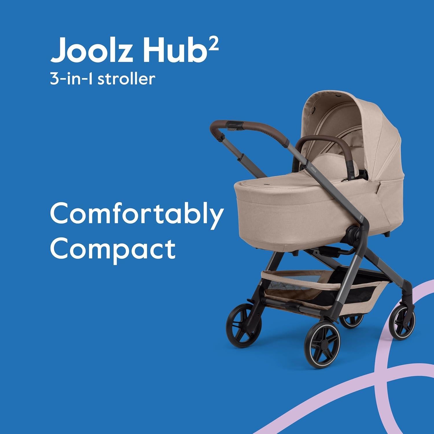 Cuna Compacta Joolz Hub2 para Recién Nacidos - 3.45 kg, UPF 50+