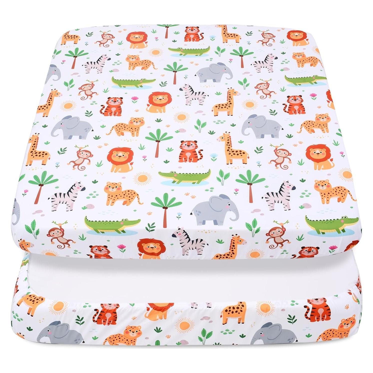 Sábanas Ajustadas Cloele para Parque Infantil 91x91 cm Animales