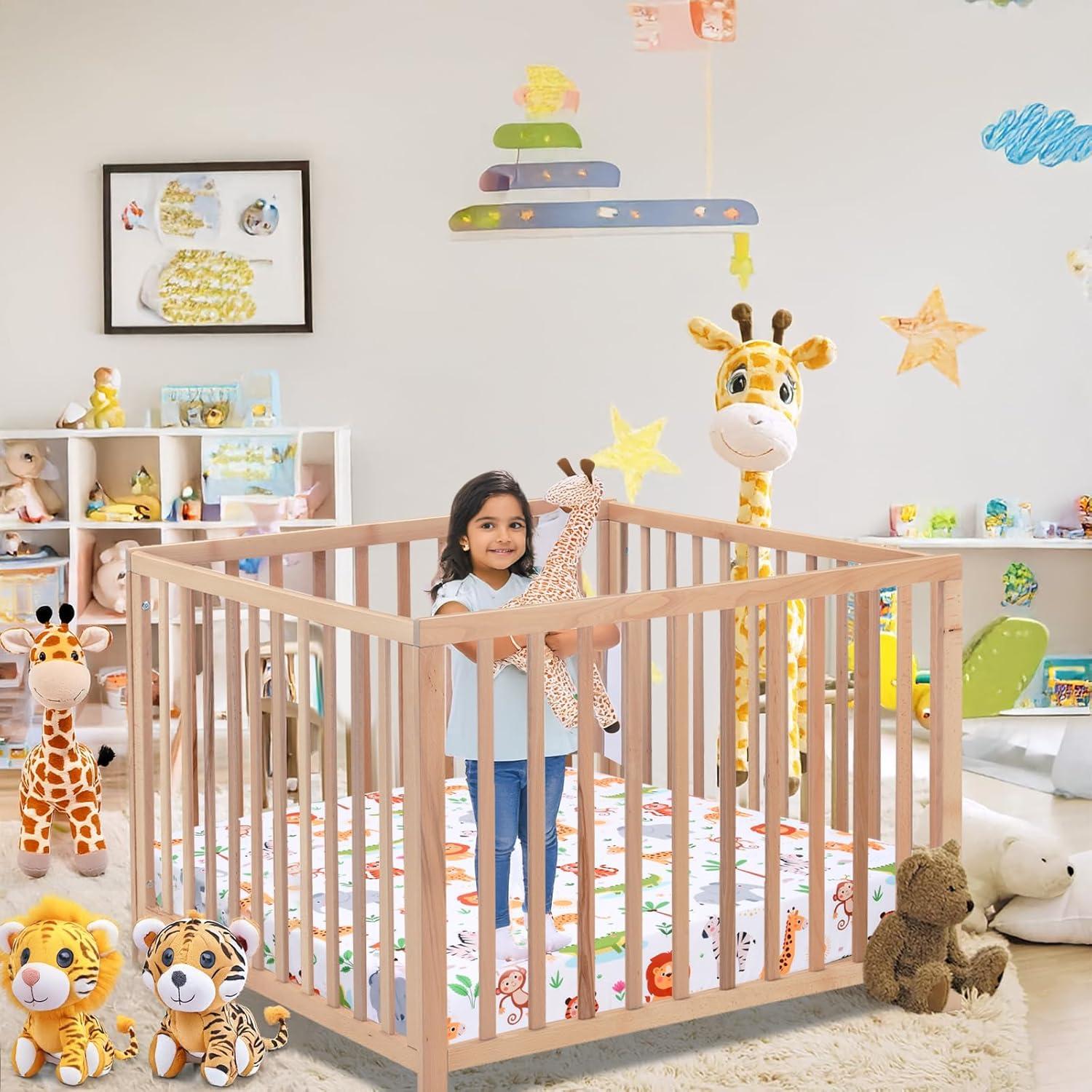 Sábanas Ajustadas Cloele para Parque Infantil 91x91 cm Animales