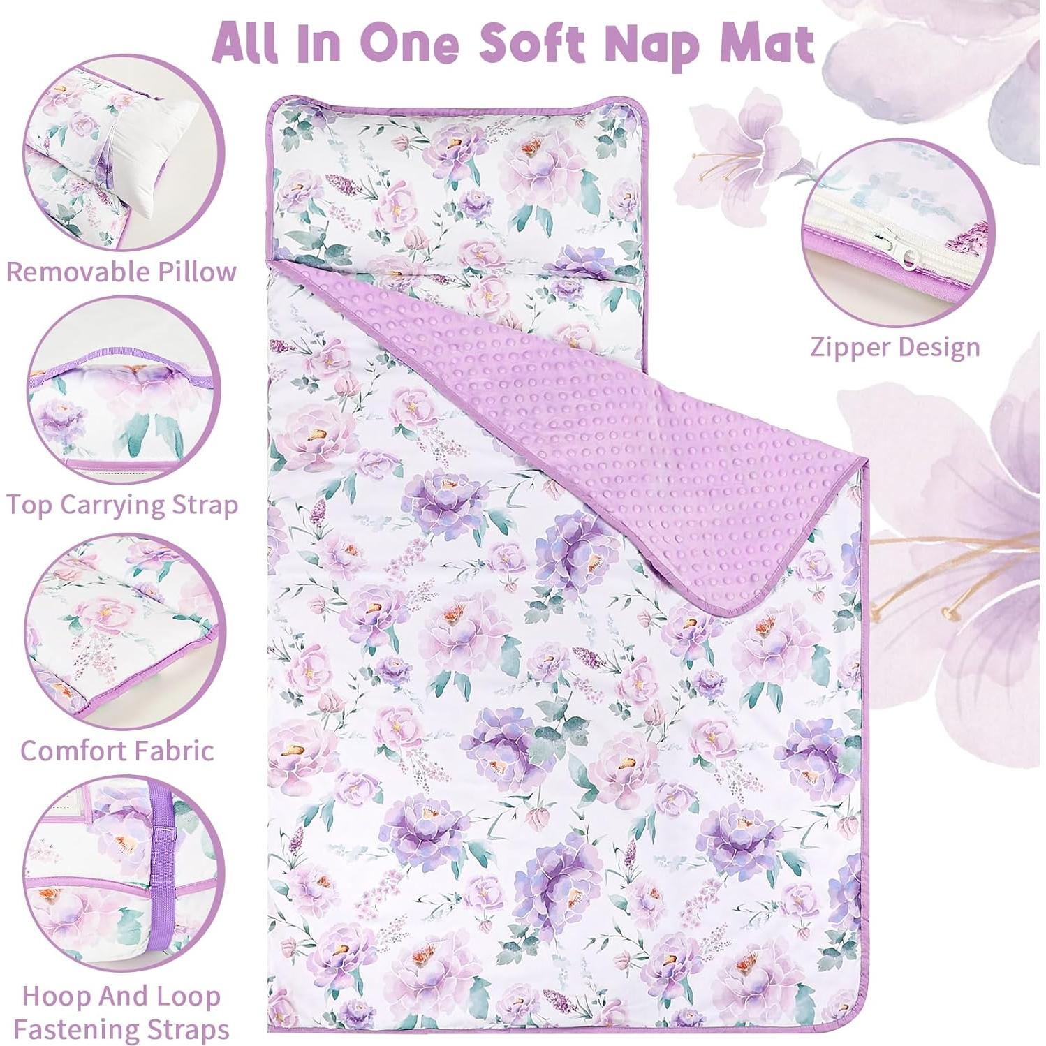 Alfombra de Siesta HNHUAMING Morado Claro 137x56cm con Almohada