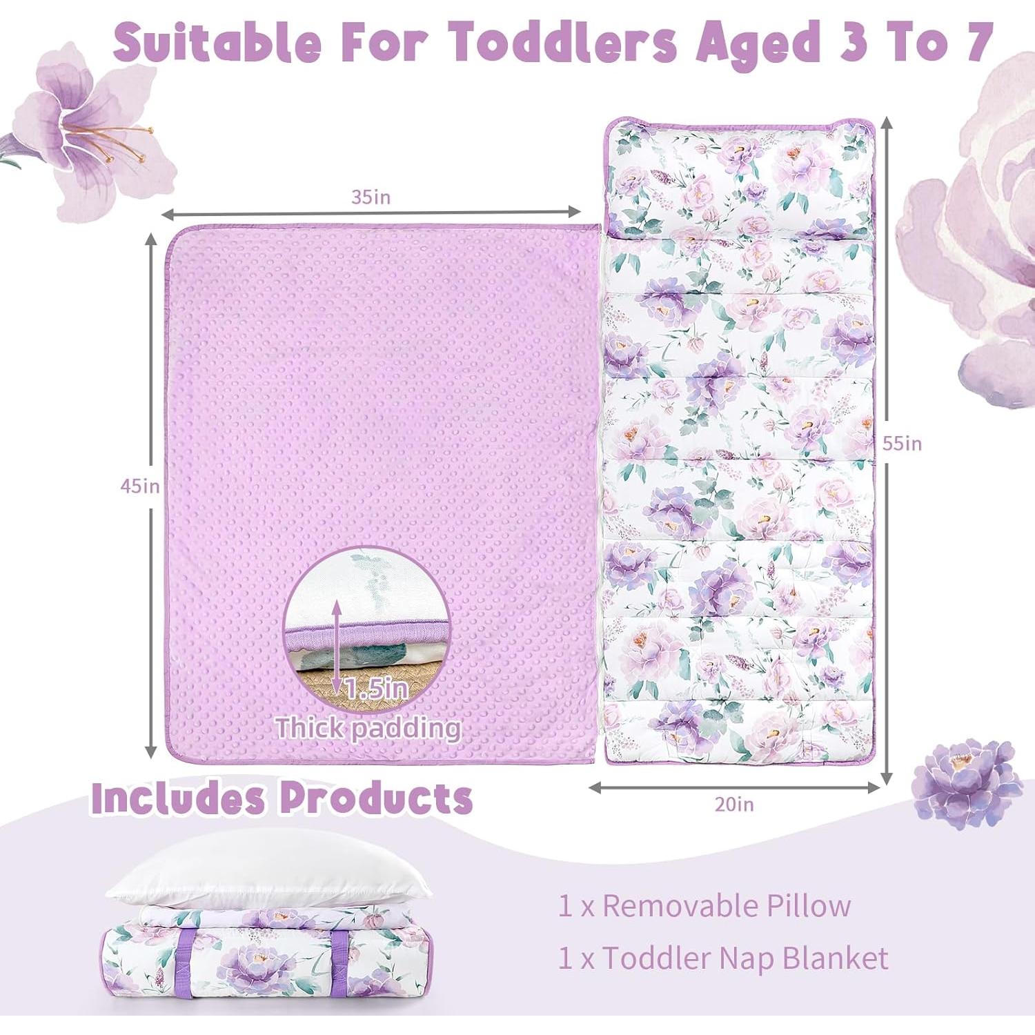 Alfombra de Siesta HNHUAMING Morado Claro 137x56cm con Almohada