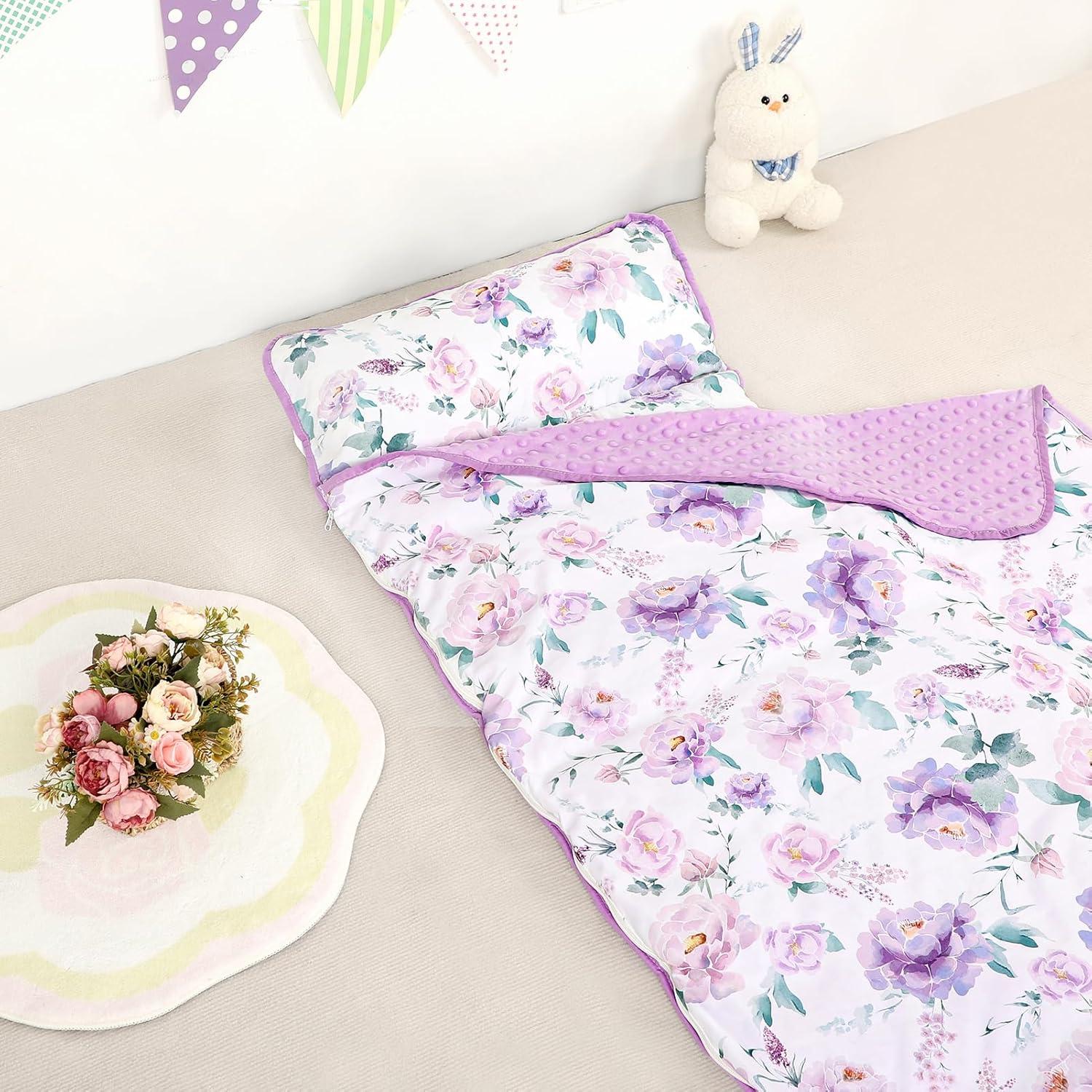 Alfombra de Siesta HNHUAMING Morado Claro 137x56cm con Almohada