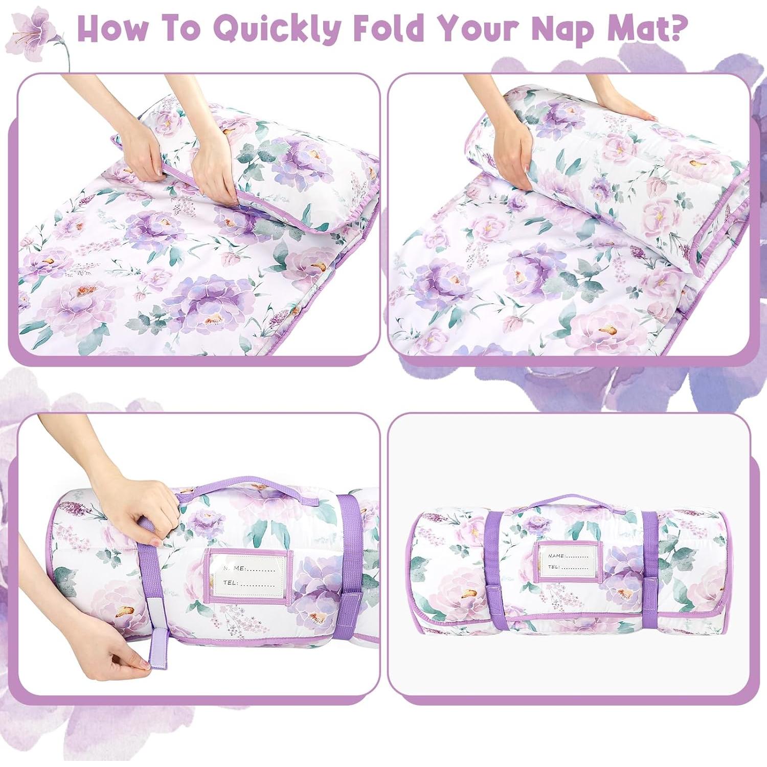 Alfombra de Siesta HNHUAMING Morado Claro 137x56cm con Almohada