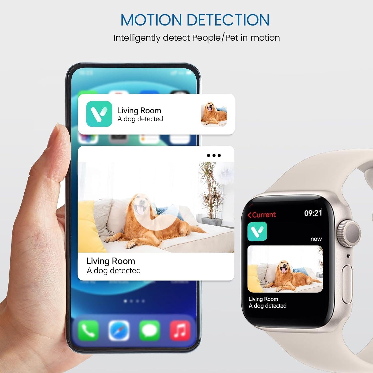 Cámara de Seguridad para Mascotas Viigytek X20 2K con Audio