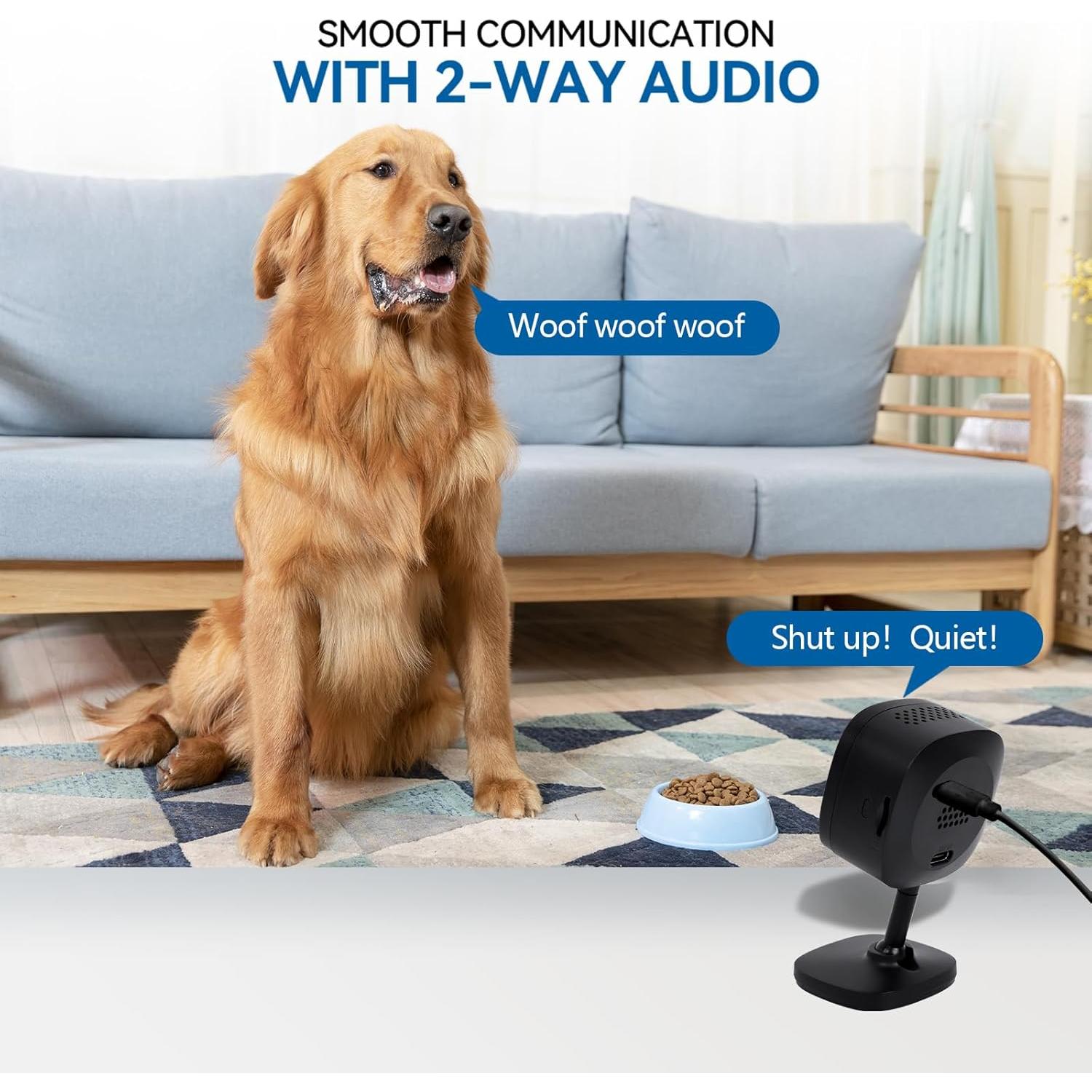 Cámara de Seguridad para Mascotas Viigytek X20 2K con Audio