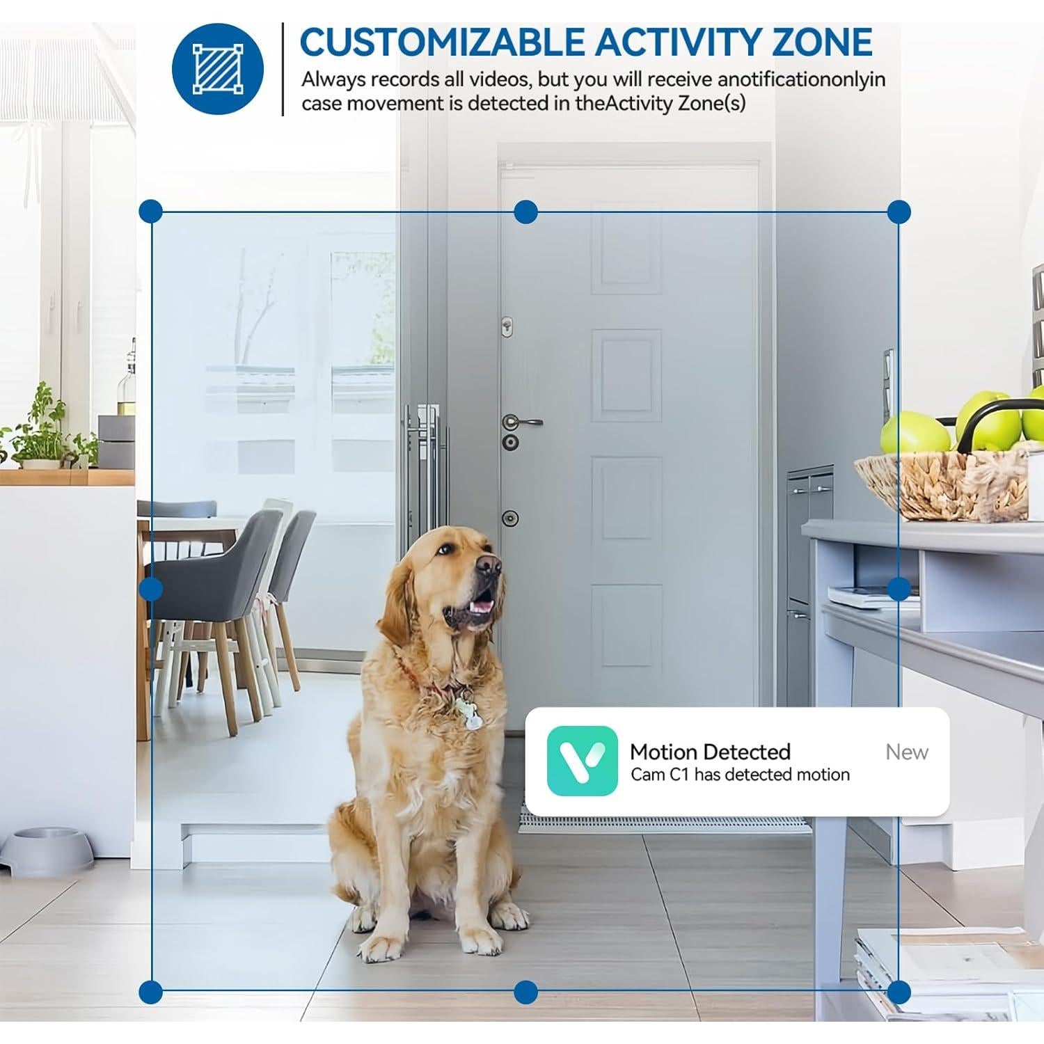 Cámara de Seguridad para Mascotas Viigytek X20 2K con Audio