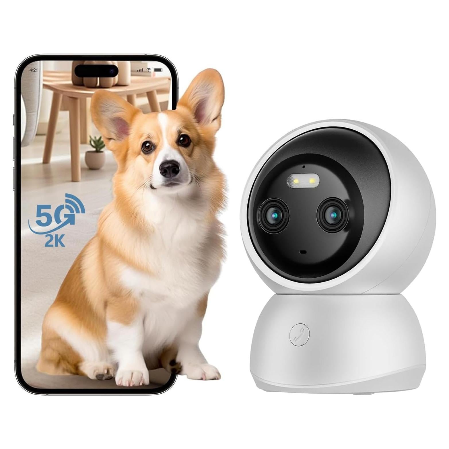 Cámara de Seguridad Interior TBCR 2K Doble Lente 360° WiFi