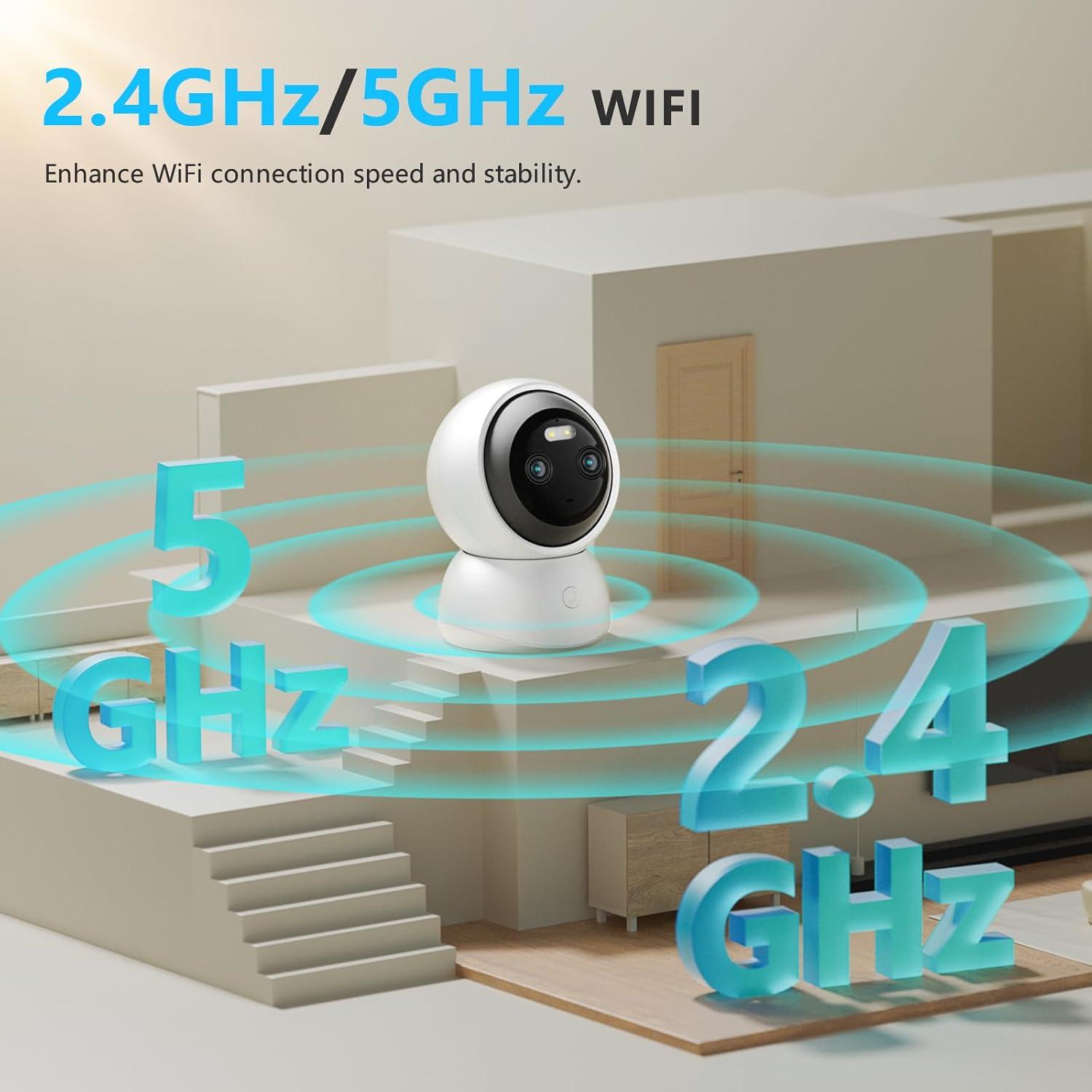 Cámara de Seguridad Interior TBCR 2K Doble Lente 360° WiFi