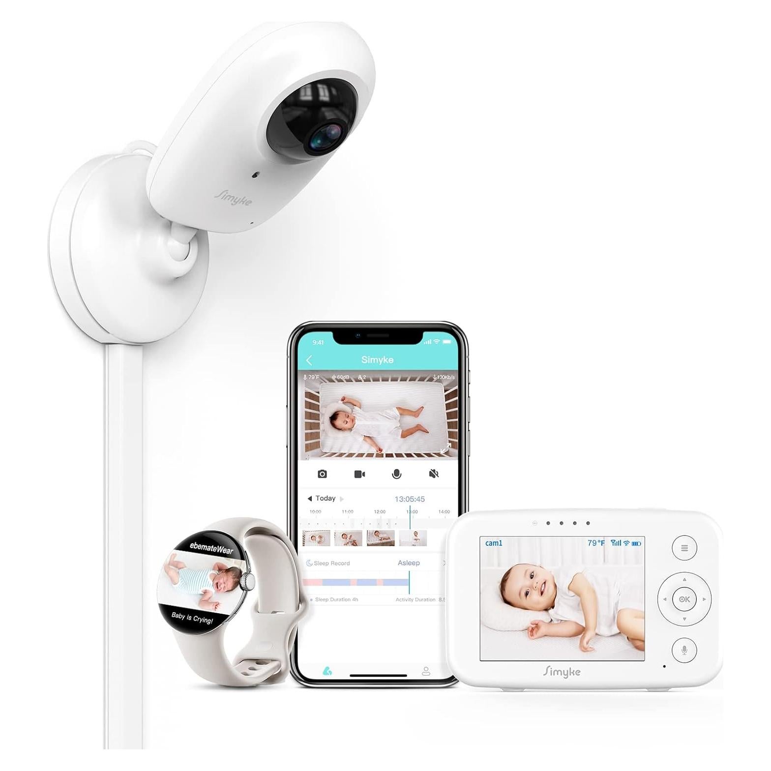 Monitor de Bebé Simyke BM2Se con Cámara 1080P y WiFi