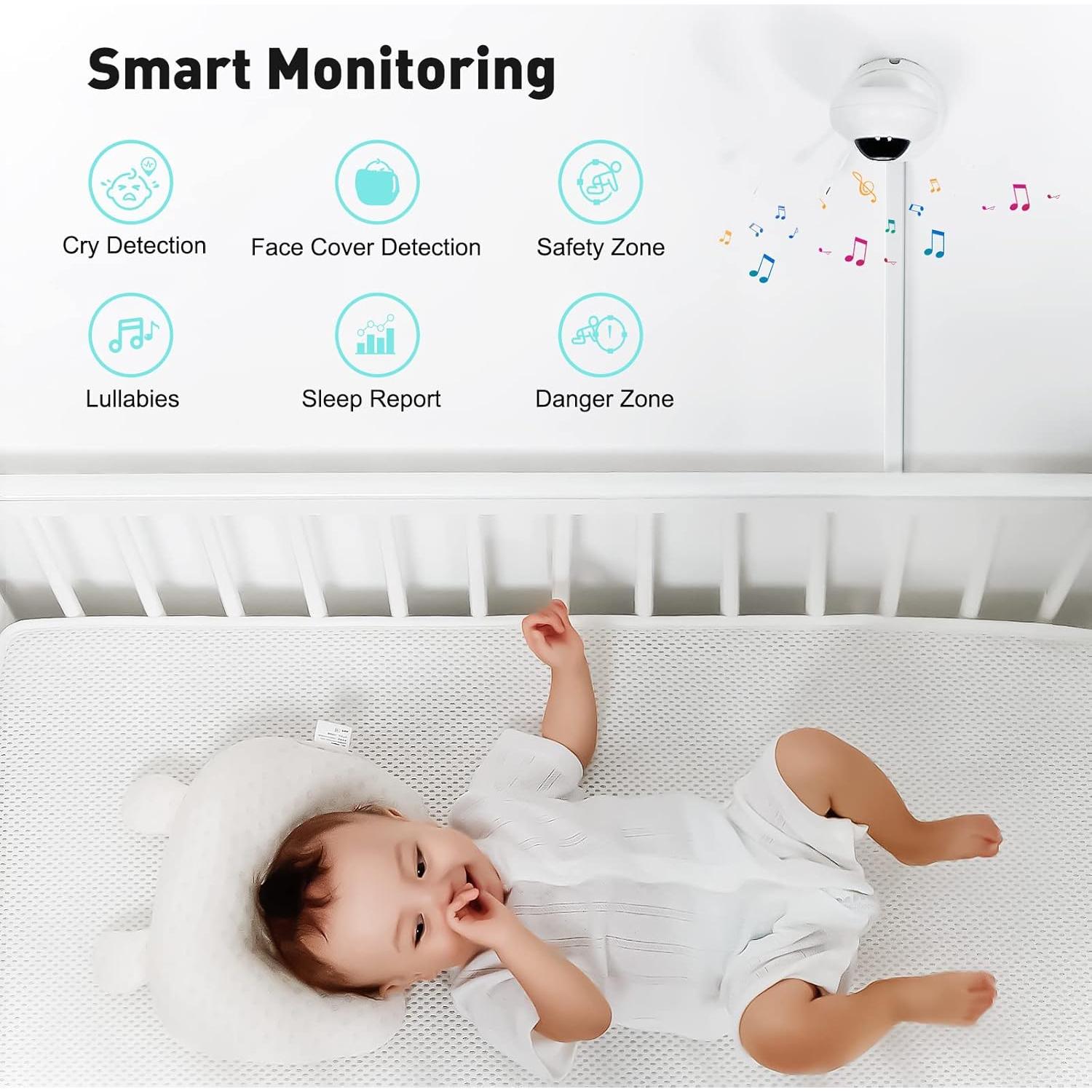 Monitor de Bebé Simyke BM2Se con Cámara 1080P y WiFi