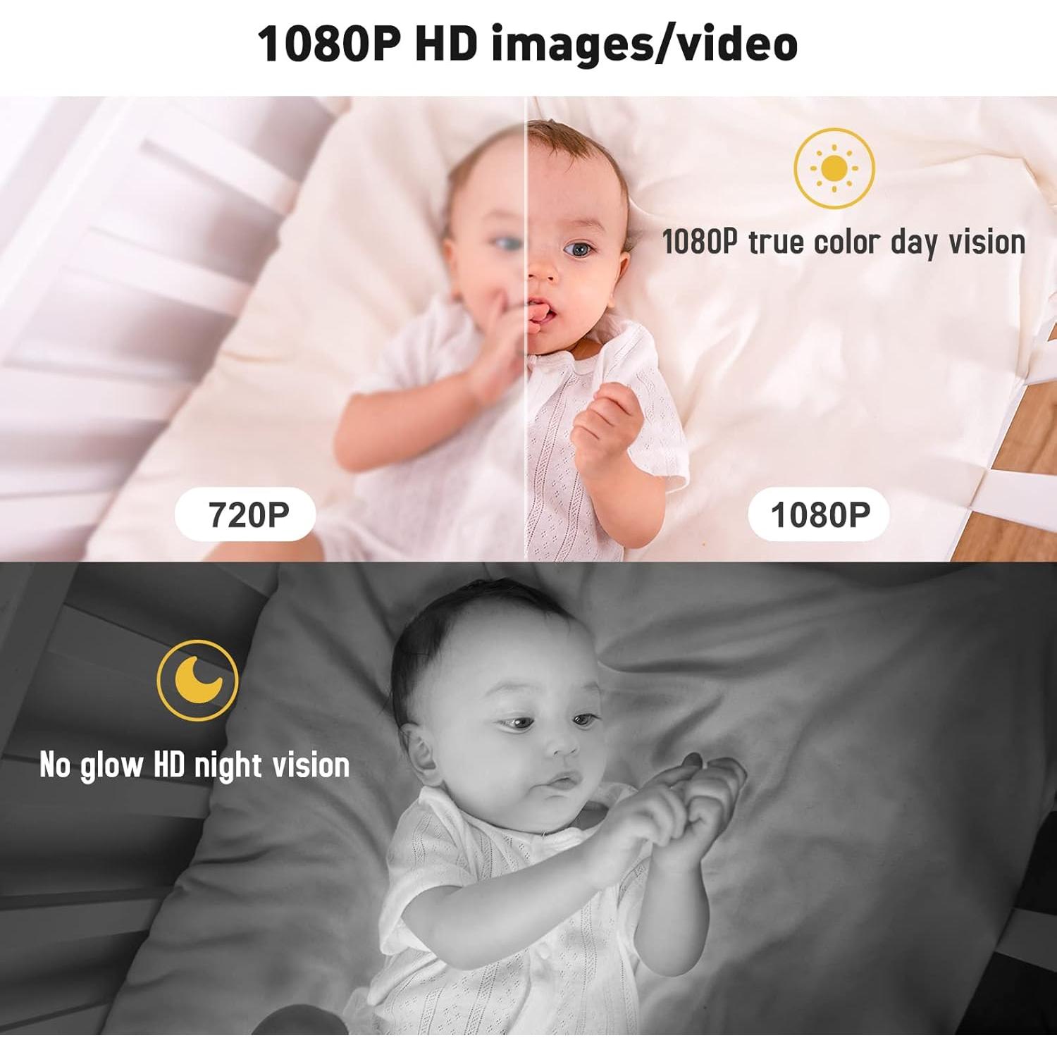 Monitor de Bebé Simyke BM2Se con Cámara 1080P y WiFi