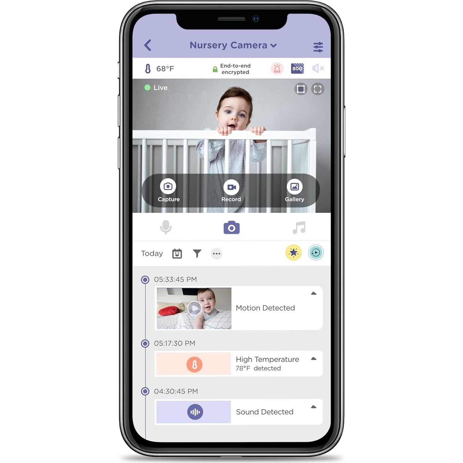 Monitor Inteligente Hubble Nursery Pal Touch 5" WiFi Bebés