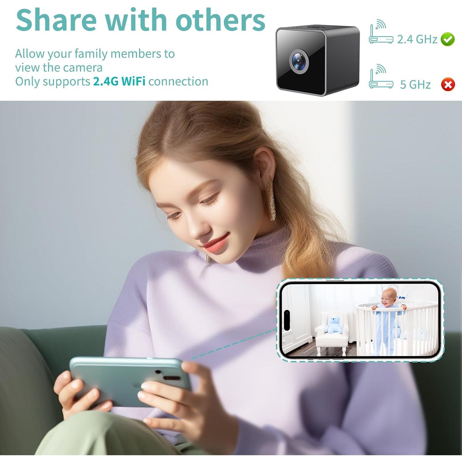 Mini Cámara de Seguridad Inalámbrica HowKow X11 1080P HD