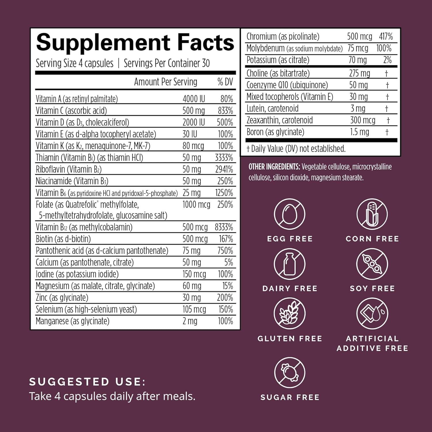 Suplemento Prenatal BrainMD Dr Amen - 120 Cápsulas - Multivitamínico Sin Gluten para Mamá y Bebé