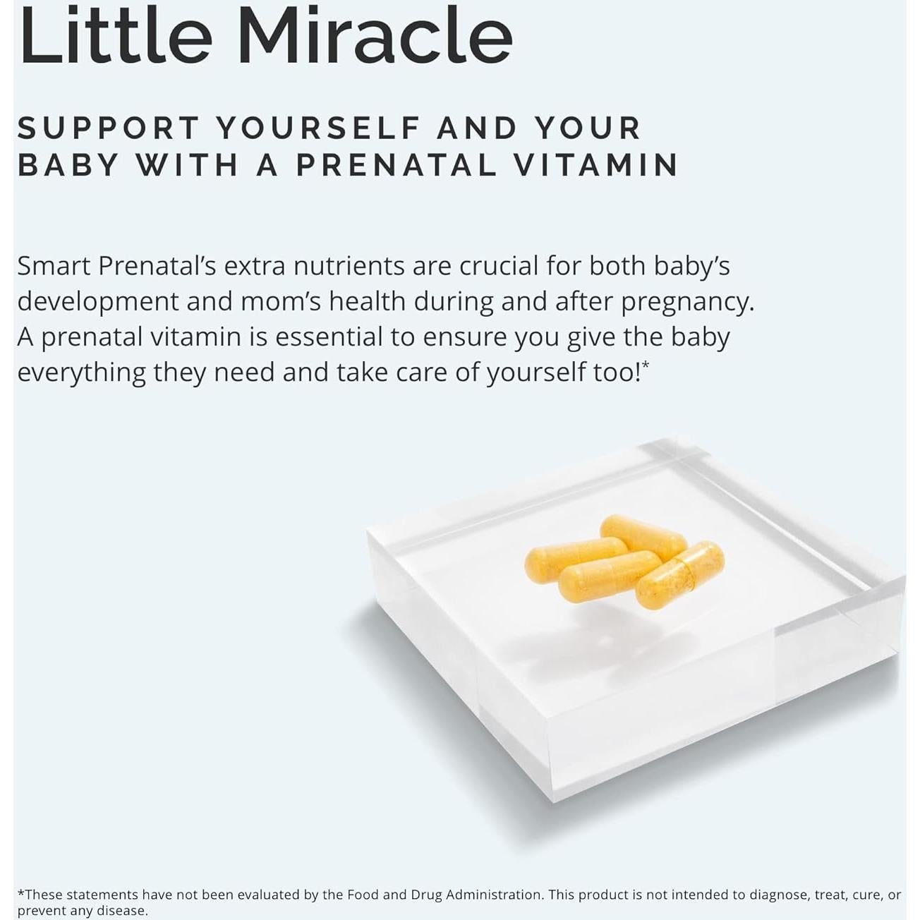 Suplemento Prenatal BrainMD Dr Amen - 120 Cápsulas - Multivitamínico Sin Gluten para Mamá y Bebé