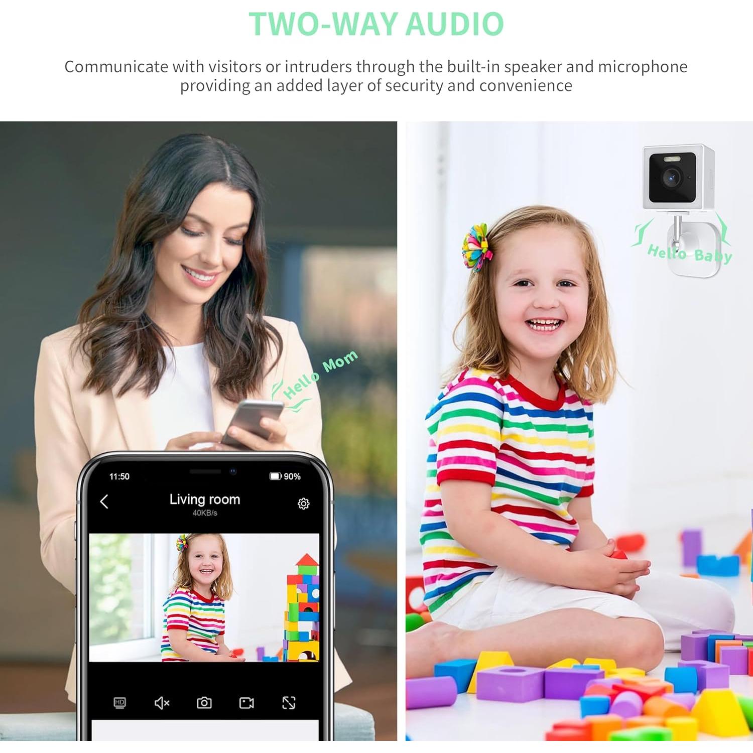 Cámara de Seguridad EDSACE 2K Wi-Fi IP65 con Visión Nocturna