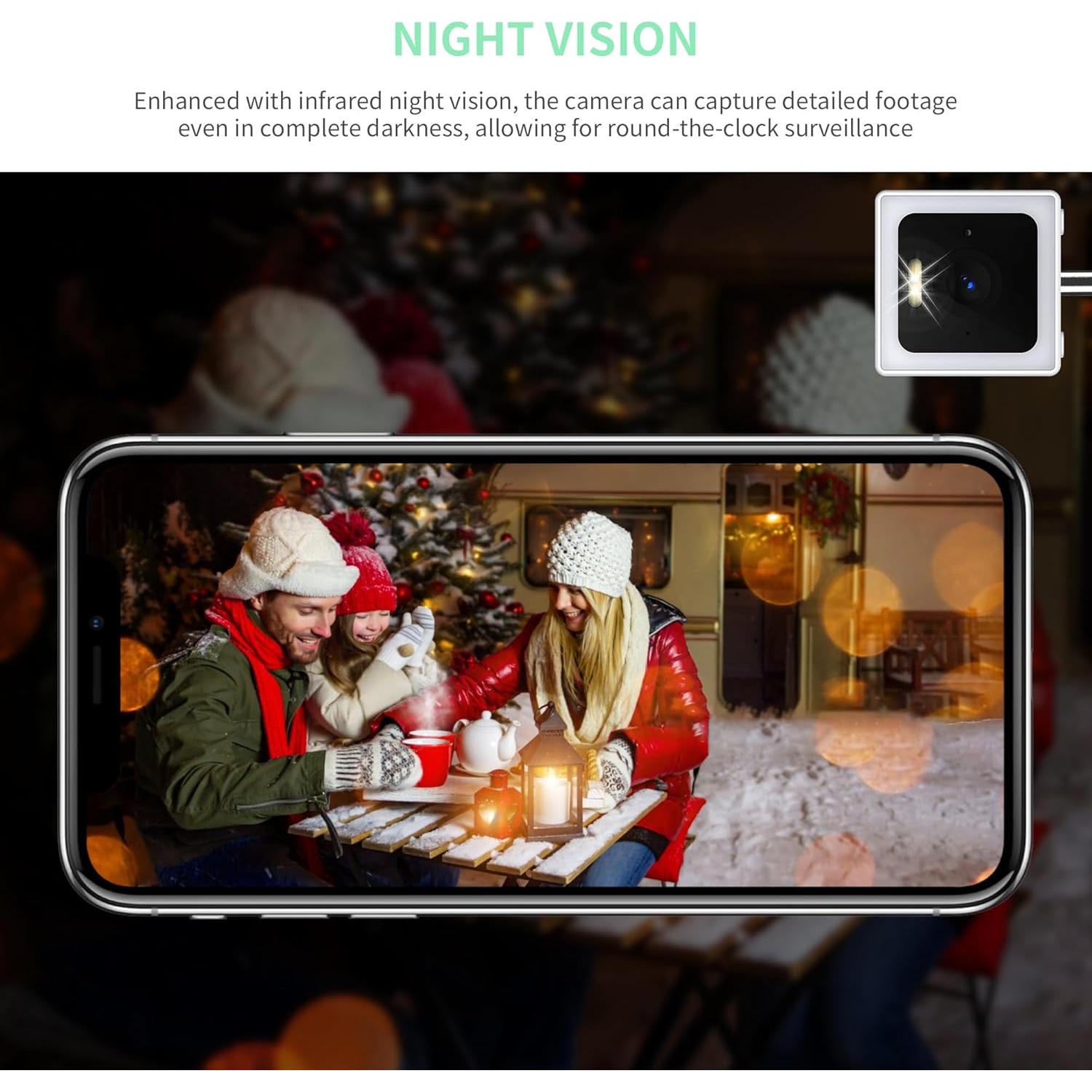 Cámara de Seguridad EDSACE 2K Wi-Fi IP65 con Visión Nocturna