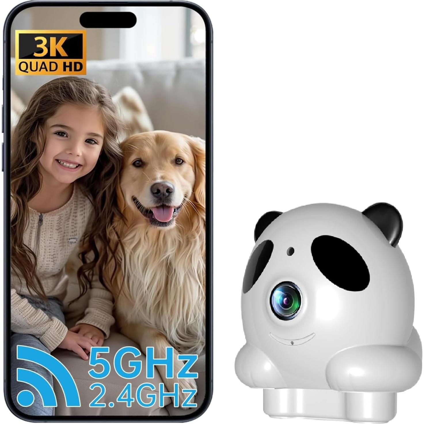 Cámara de Seguridad Interior Flicom 3K WiFi Doble Banda