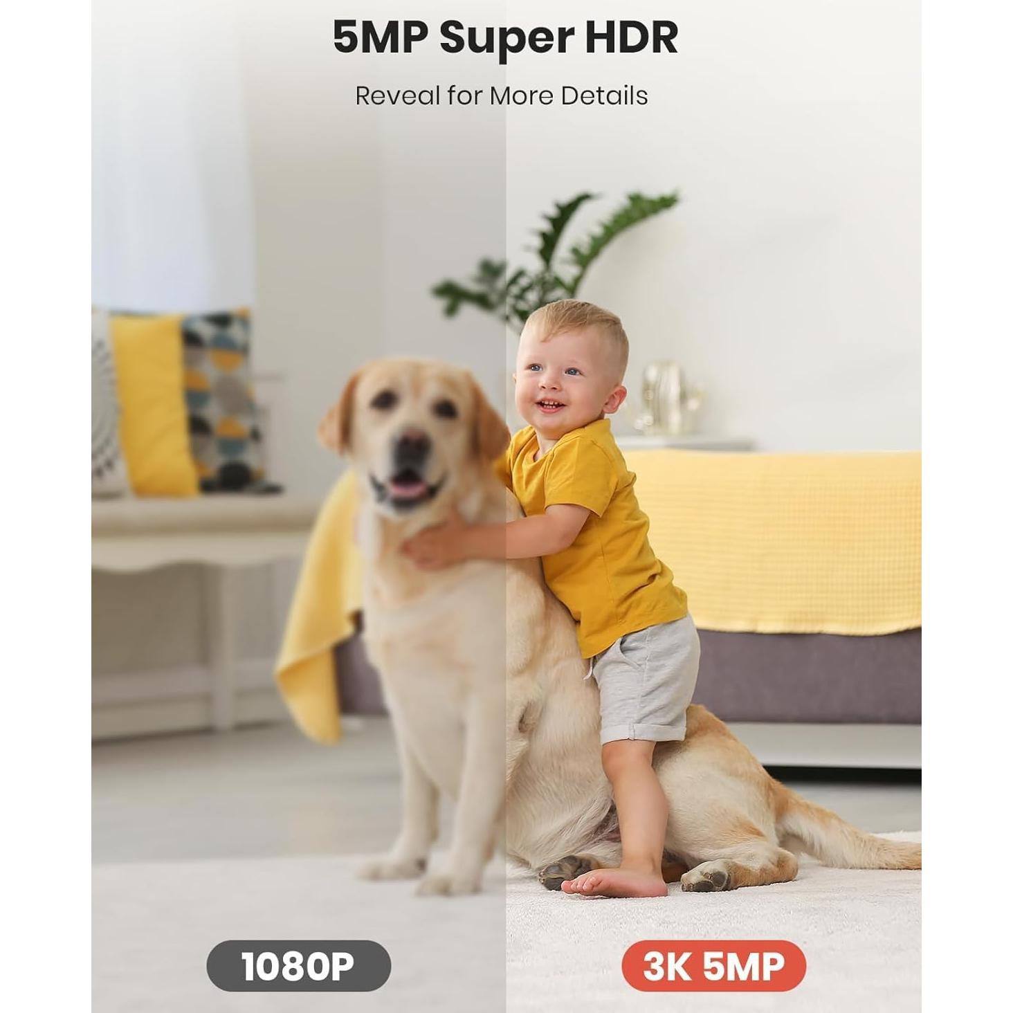 Cámara de Seguridad Interior Flicom 3K WiFi Doble Banda