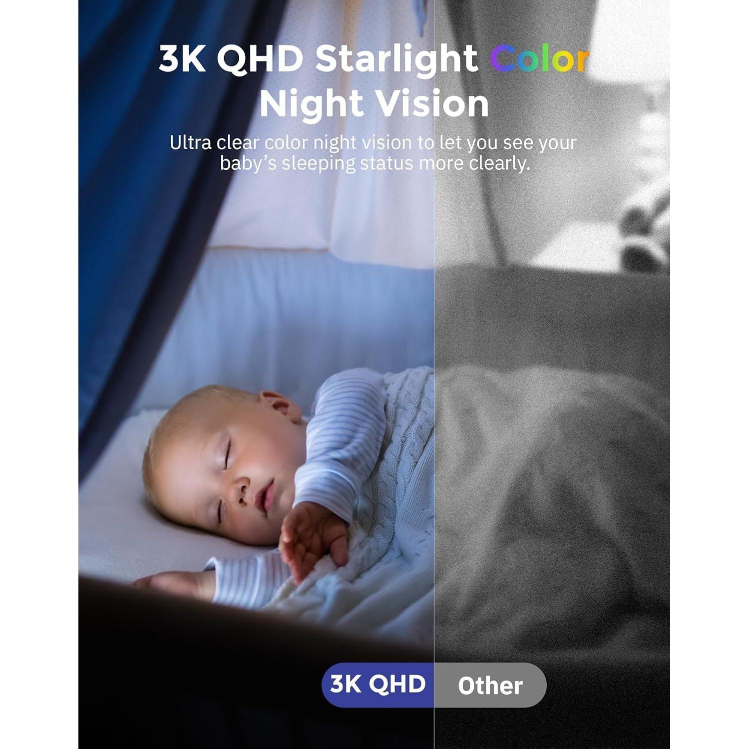 Cámara de Seguridad Interior Flicom 3K WiFi Doble Banda