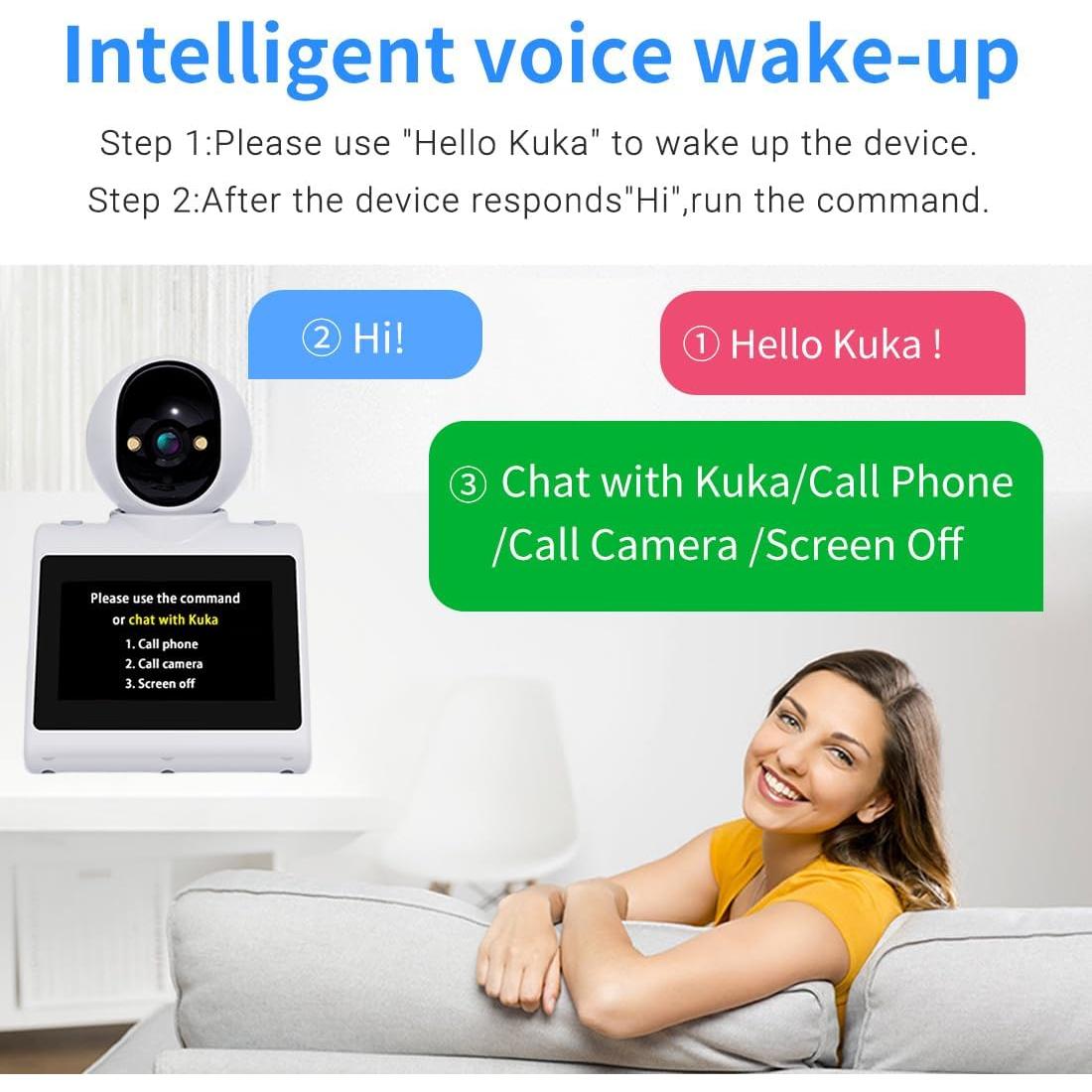 Cámara de Seguridad Interior 4K KUKA con Voz Inteligente